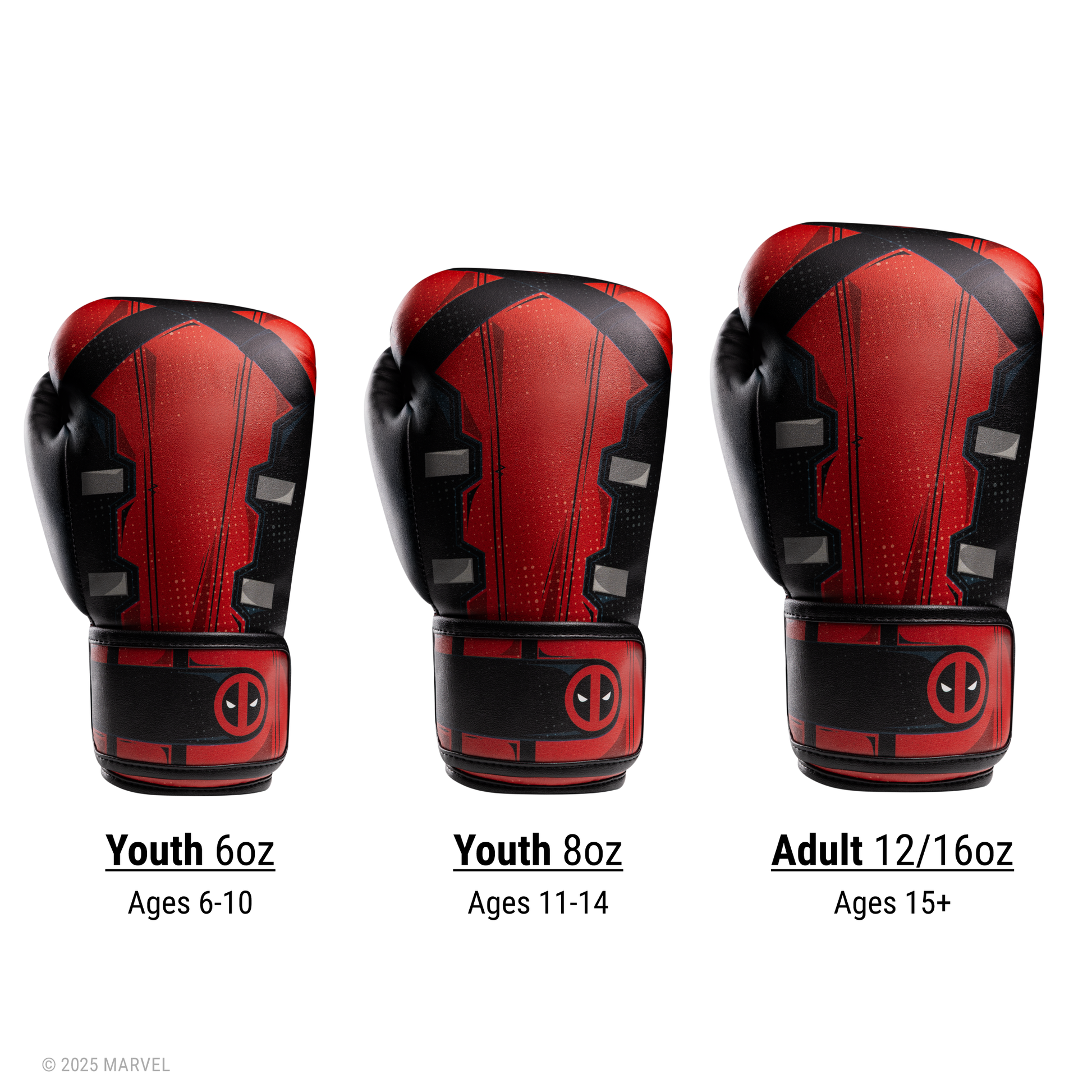 Marvel's Classic Deadpool Boxing Gloves - Youth & Adult