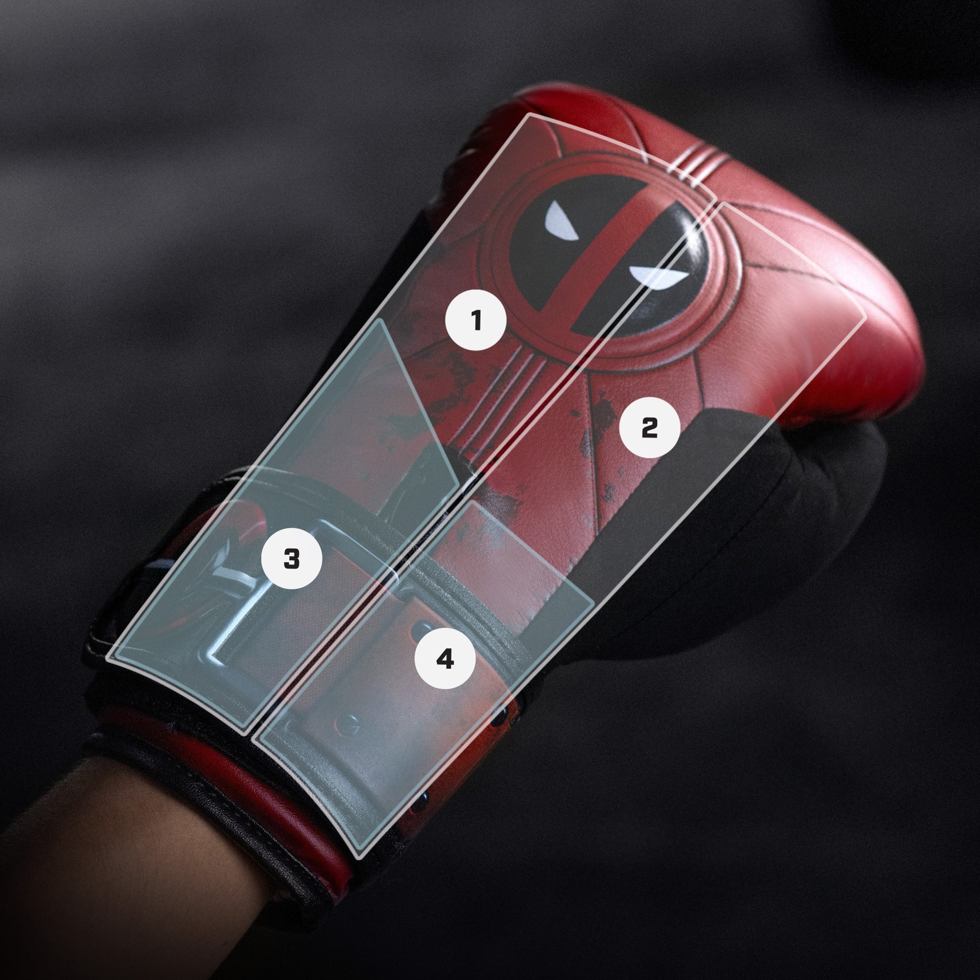 Marvel's Youth Deadpool Boxing Gloves - 4 Splint Support