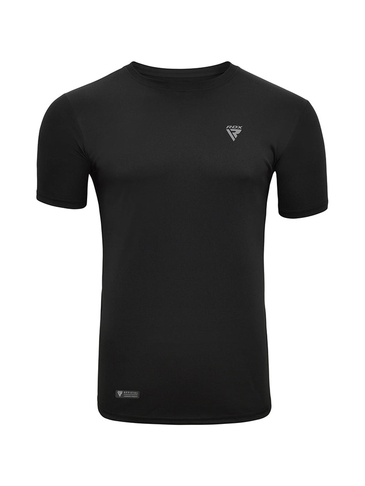 RDX T2 Short Sleeves Sweat-Wicking Gym T-Shirt - Black