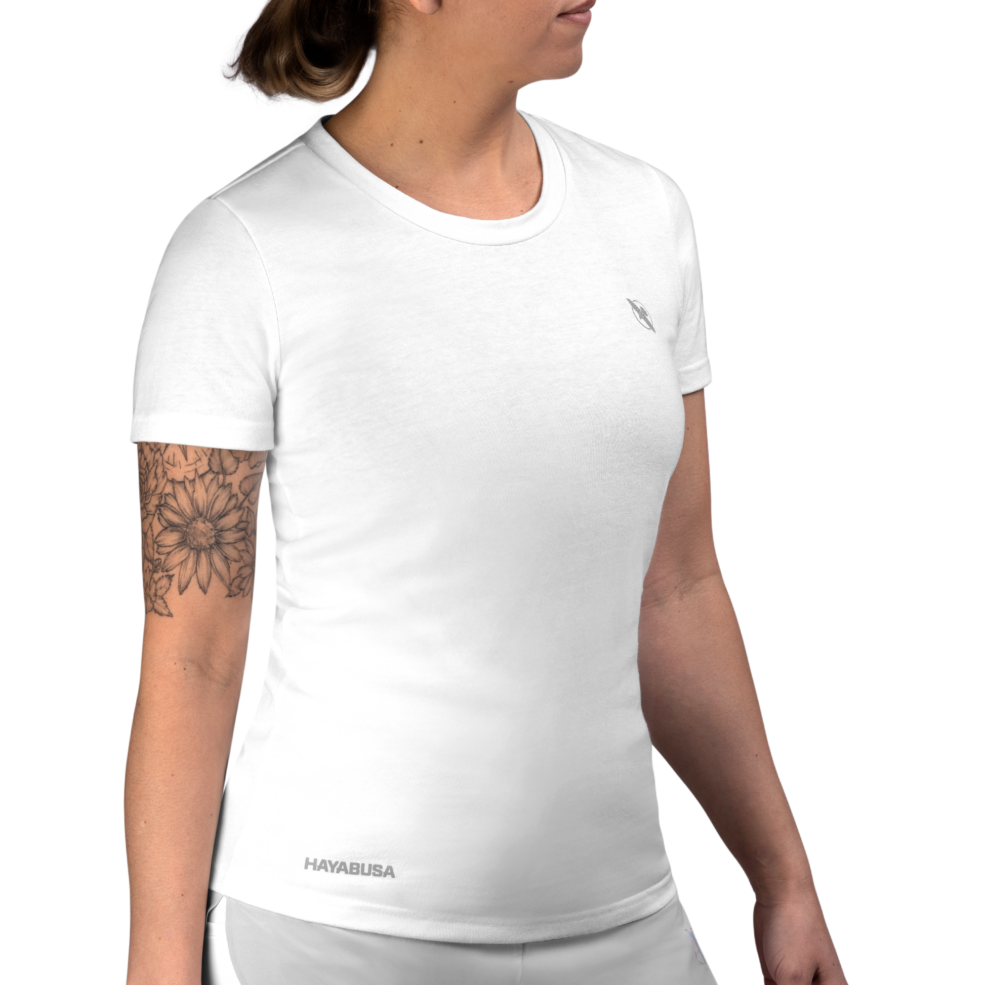 Hayabusa Women's Essential T-Shirt - White 3/4