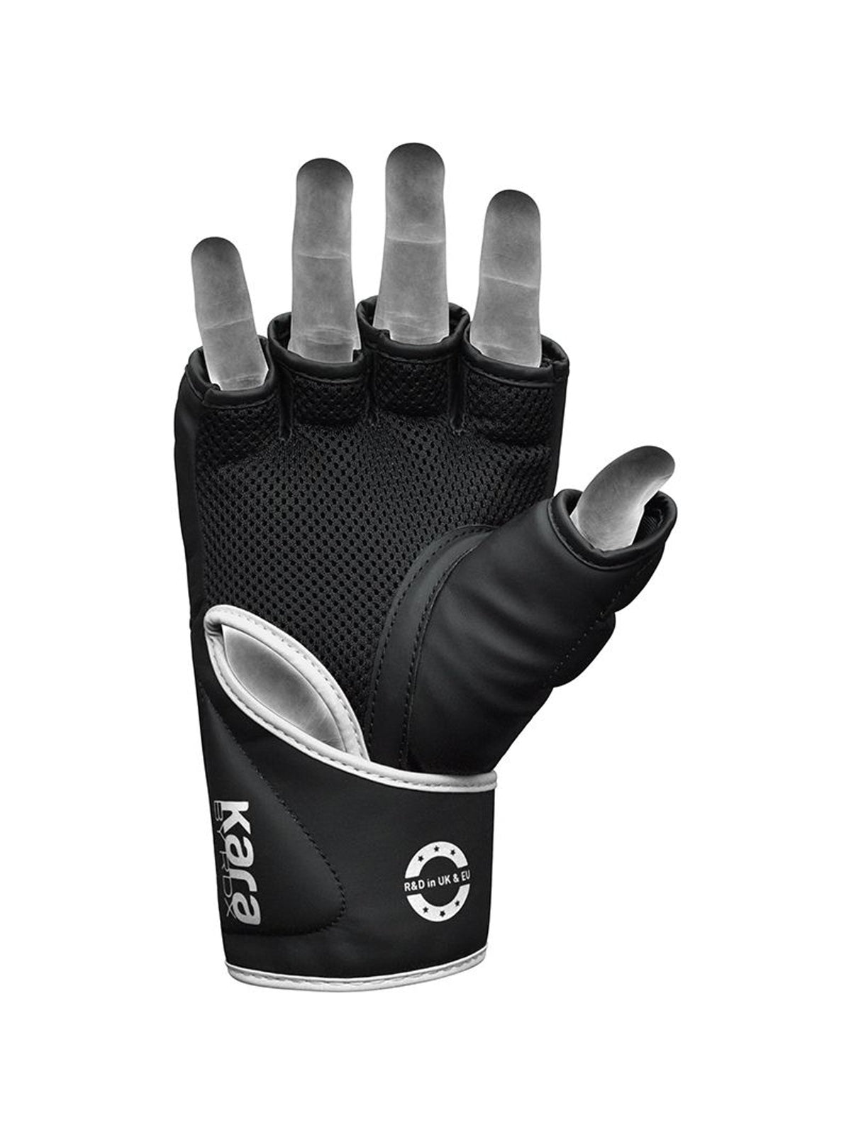 RDX F6 KARA MMA Grappling Gloves - Black and White