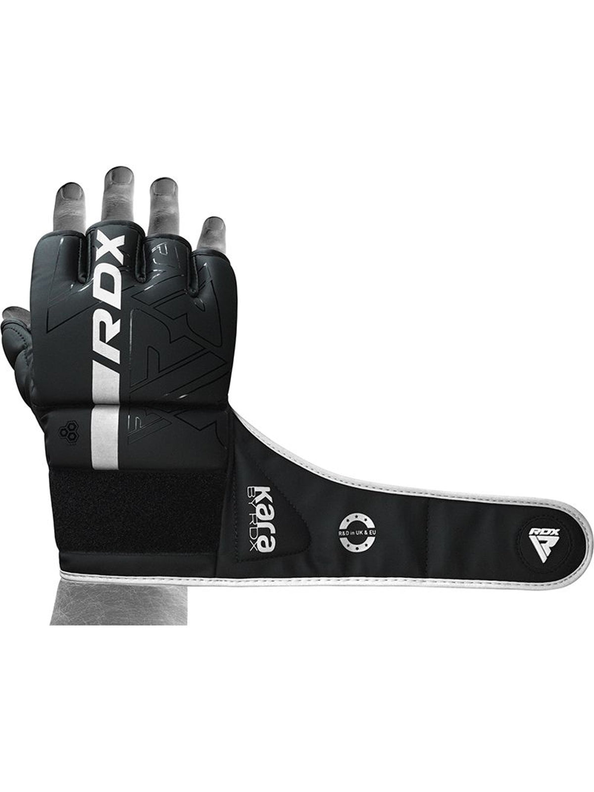 RDX F6 KARA MMA Grappling Gloves - Black and White