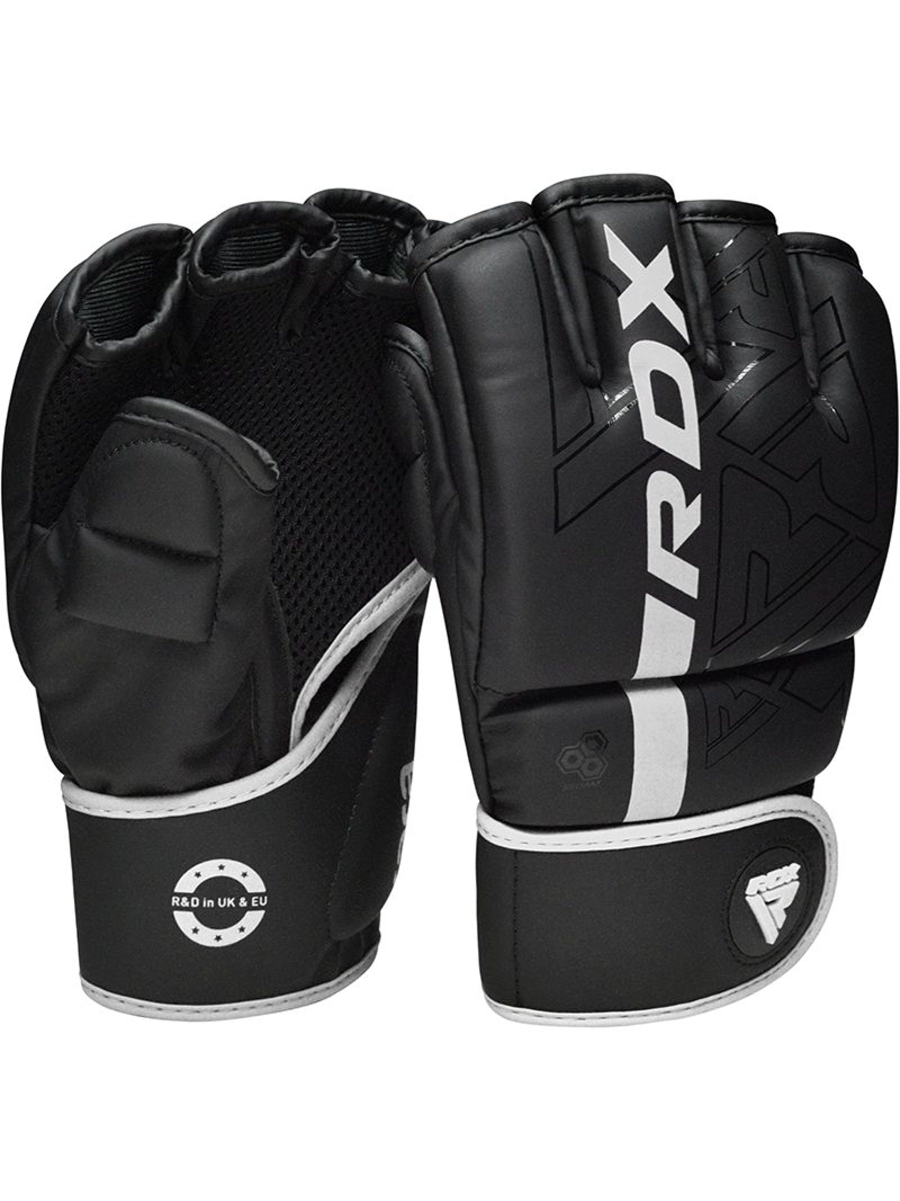 RDX F6 KARA MMA Grappling Gloves - Black and White