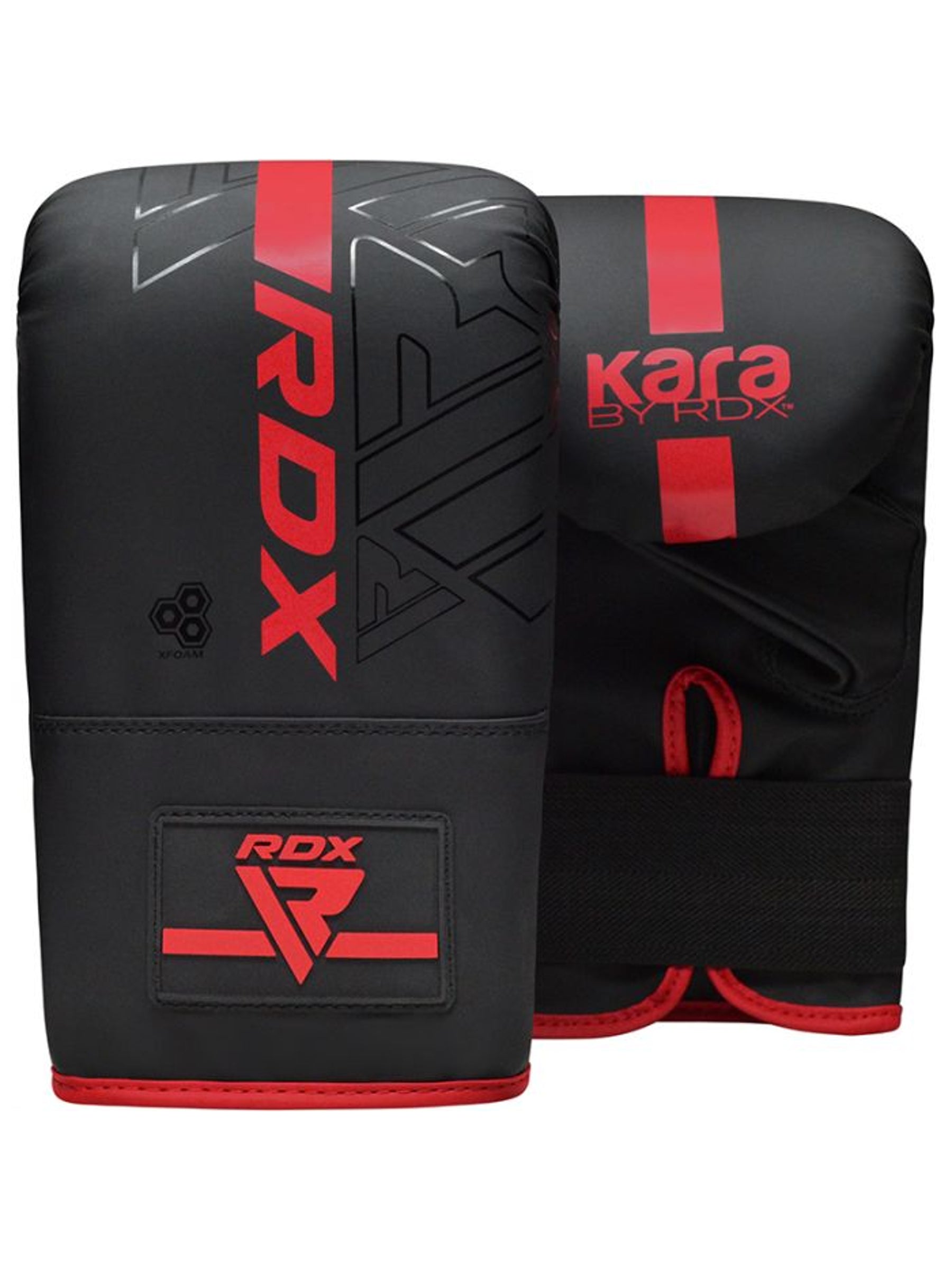 RDX F6 Kara Bag Gloves 4oz – Black/Red