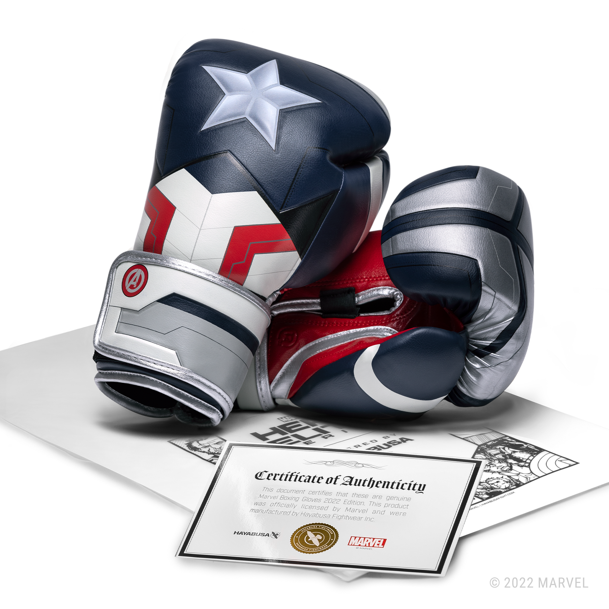 Marvel's Captain America (Sam Wilson) Boxing Gloves - Certificate