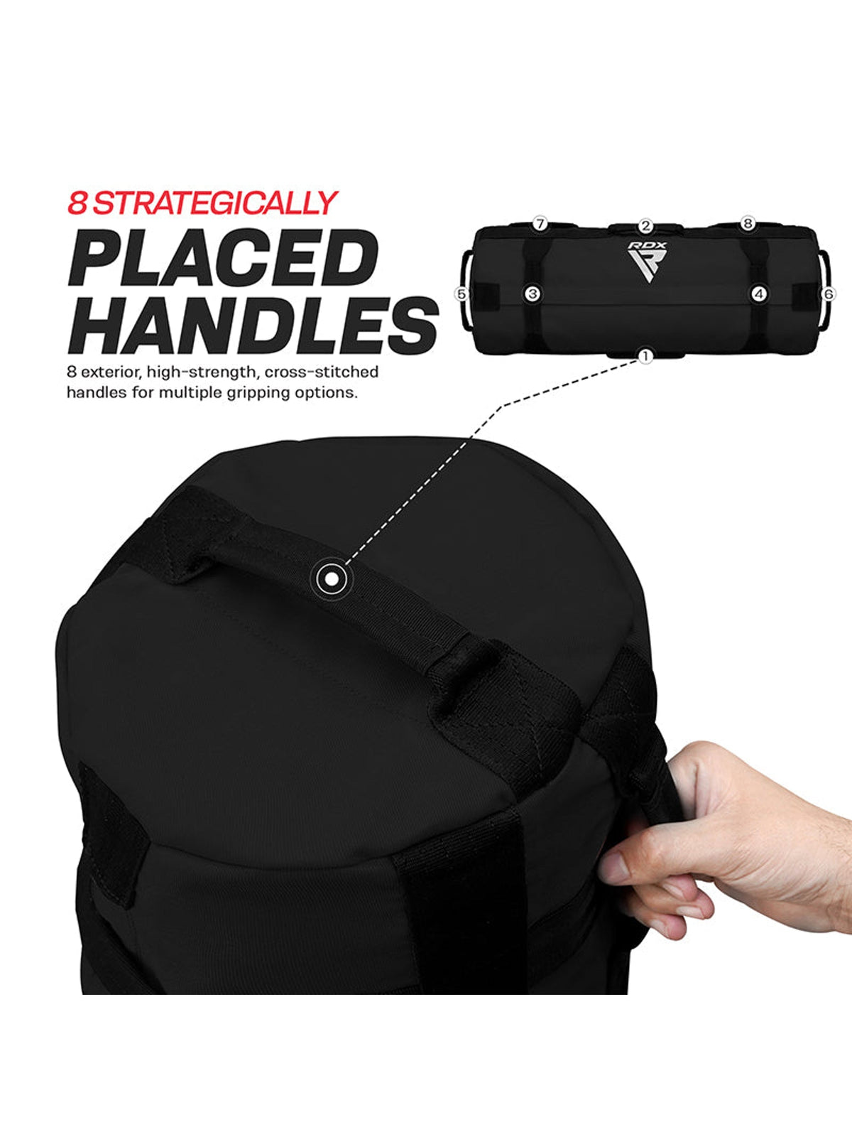 RDX Fitness Sandbag for Workout - Black