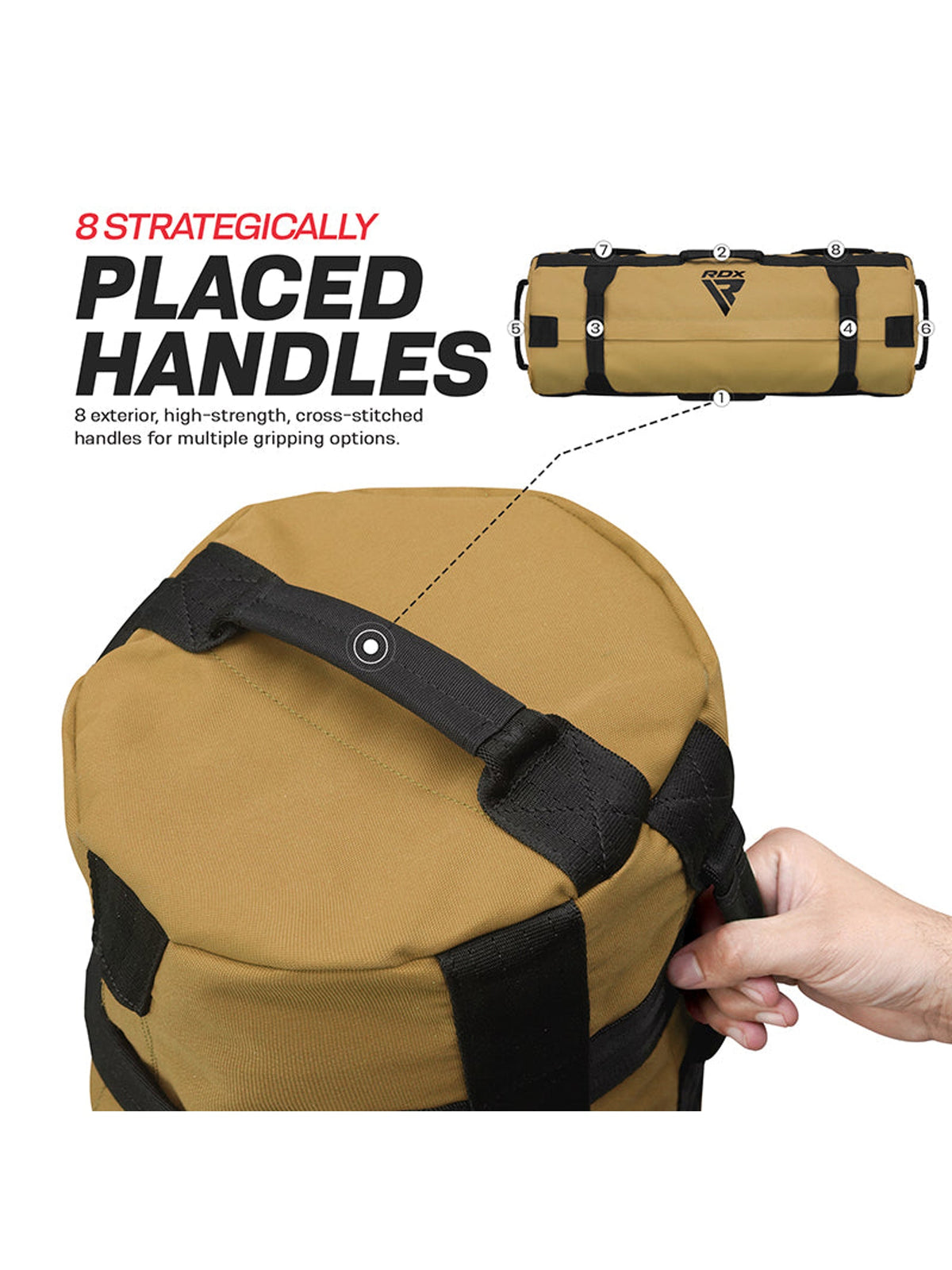 RDX Fitness Sandbag for Workout - Khaki