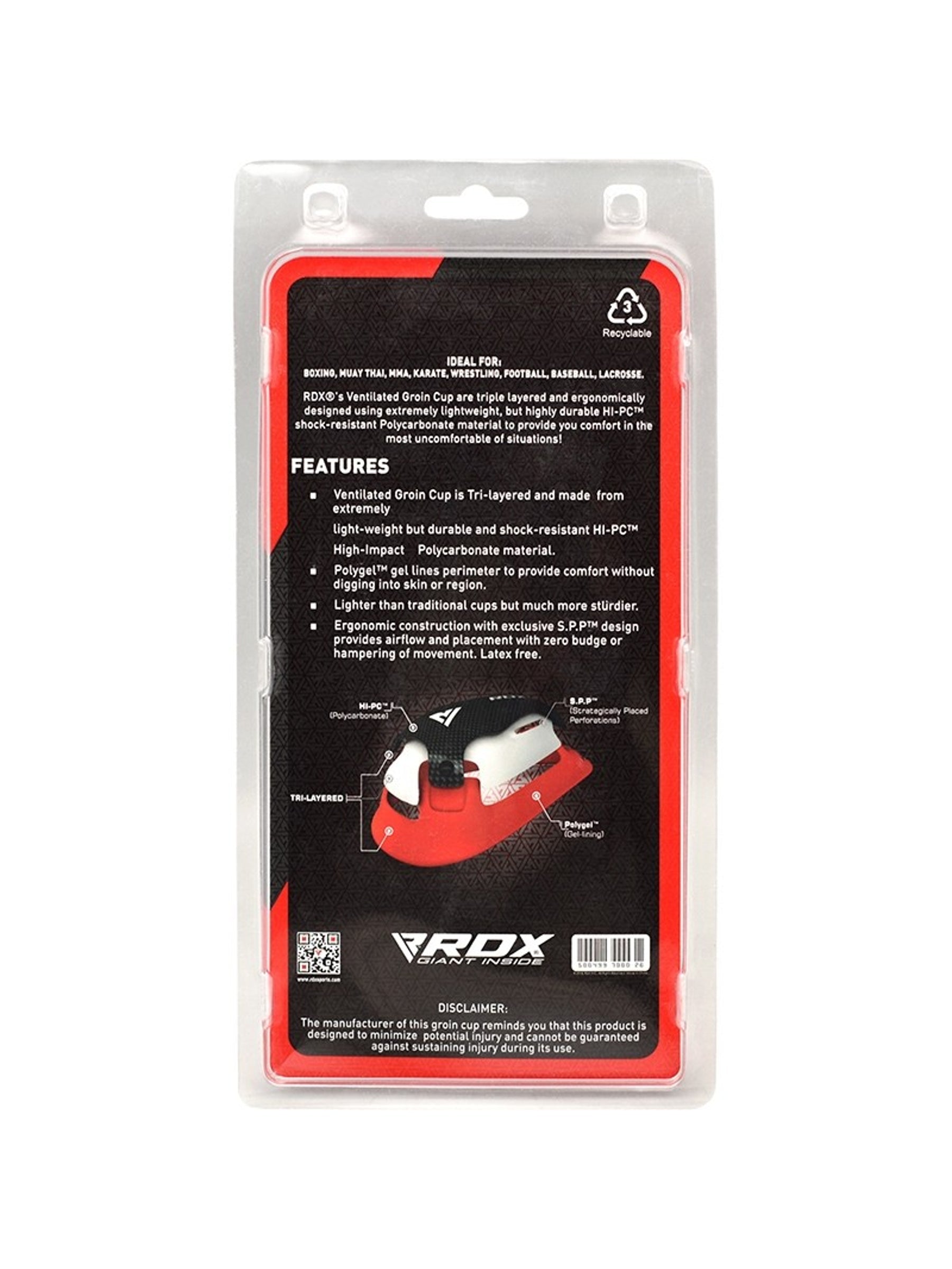 RDX 1R Gel Groin Cup