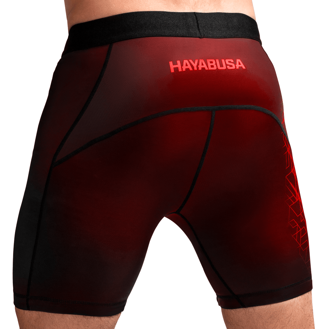 Hayabusa Geo Vale Tudo Shorts - Red Back
