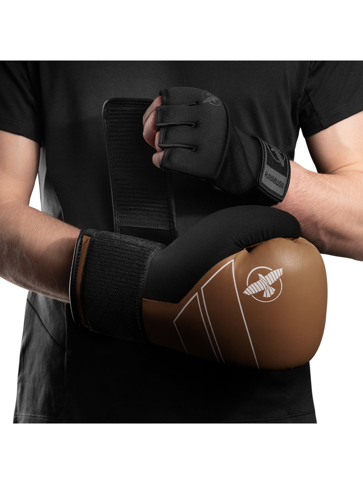 Hayabusa S4 Leather Boxing Gloves, golden brown, image 5