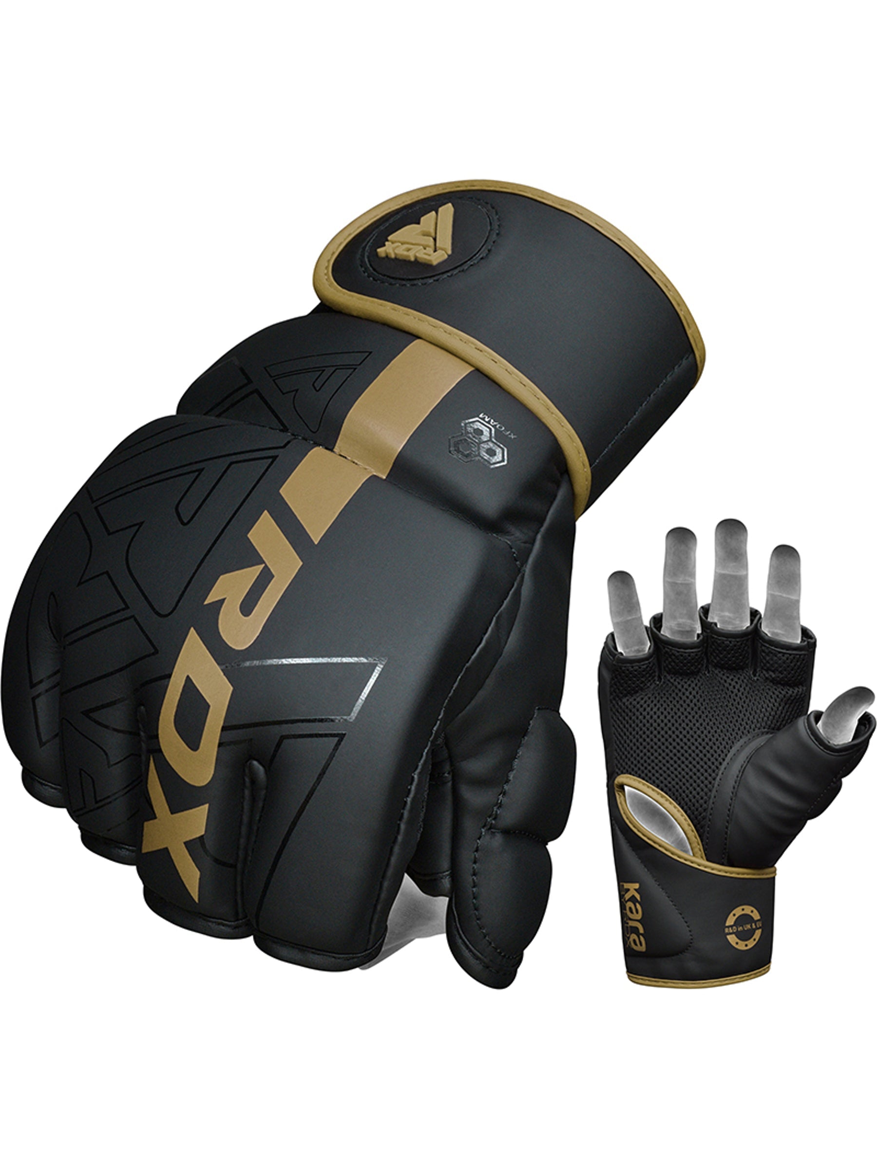 RDX F6 KARA MMA Grappling Gloves - Gold