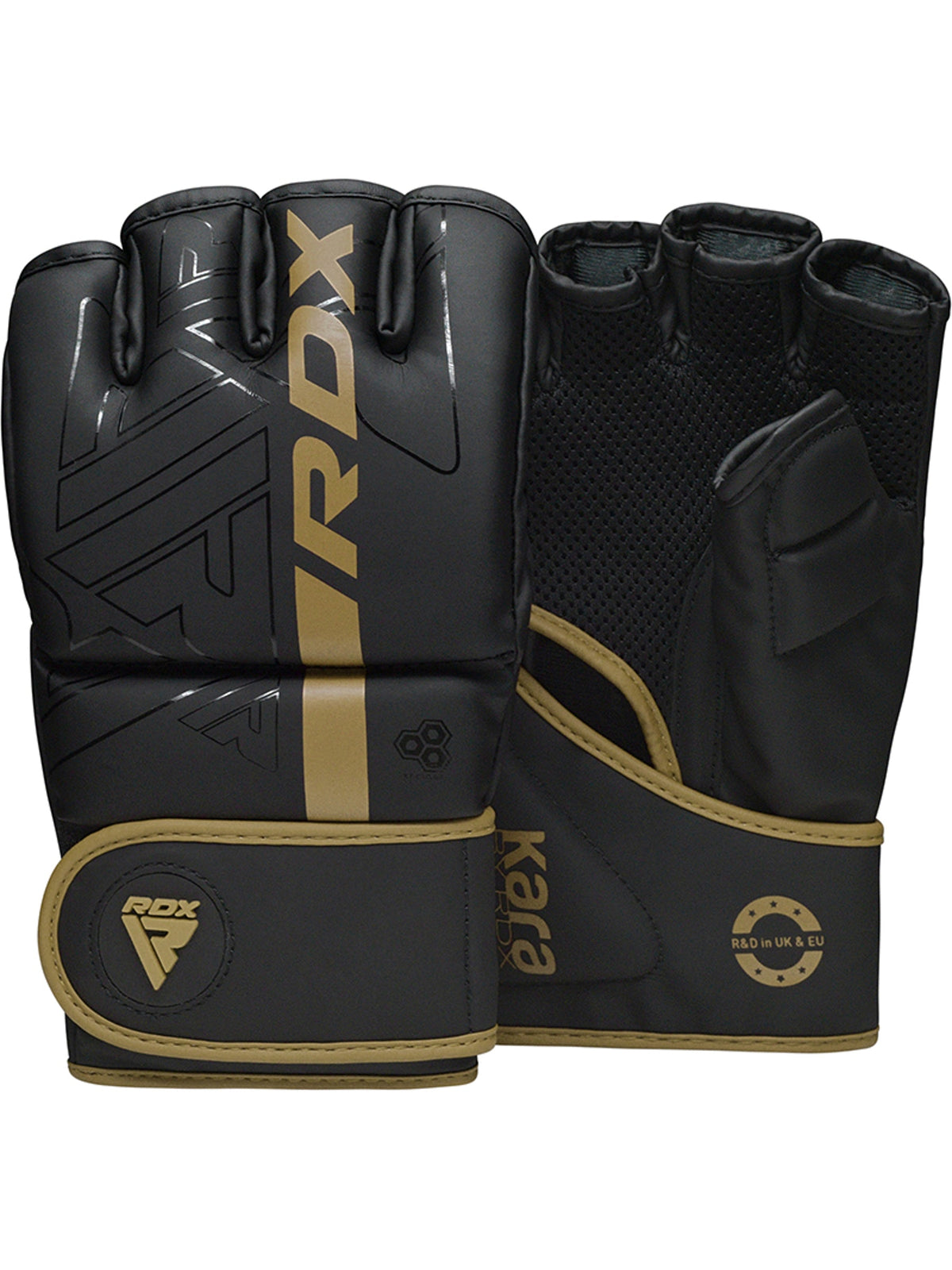 RDX F6 KARA MMA Grappling Gloves - Gold