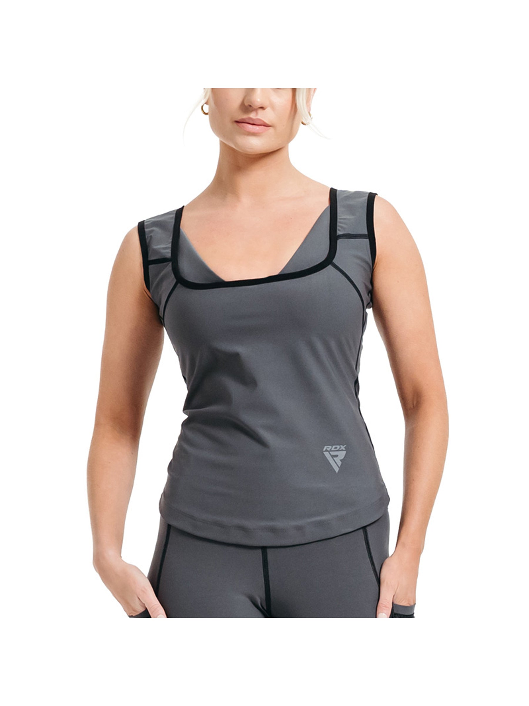 RDX W1 Women Sweat Vest Without Zipper - Grey