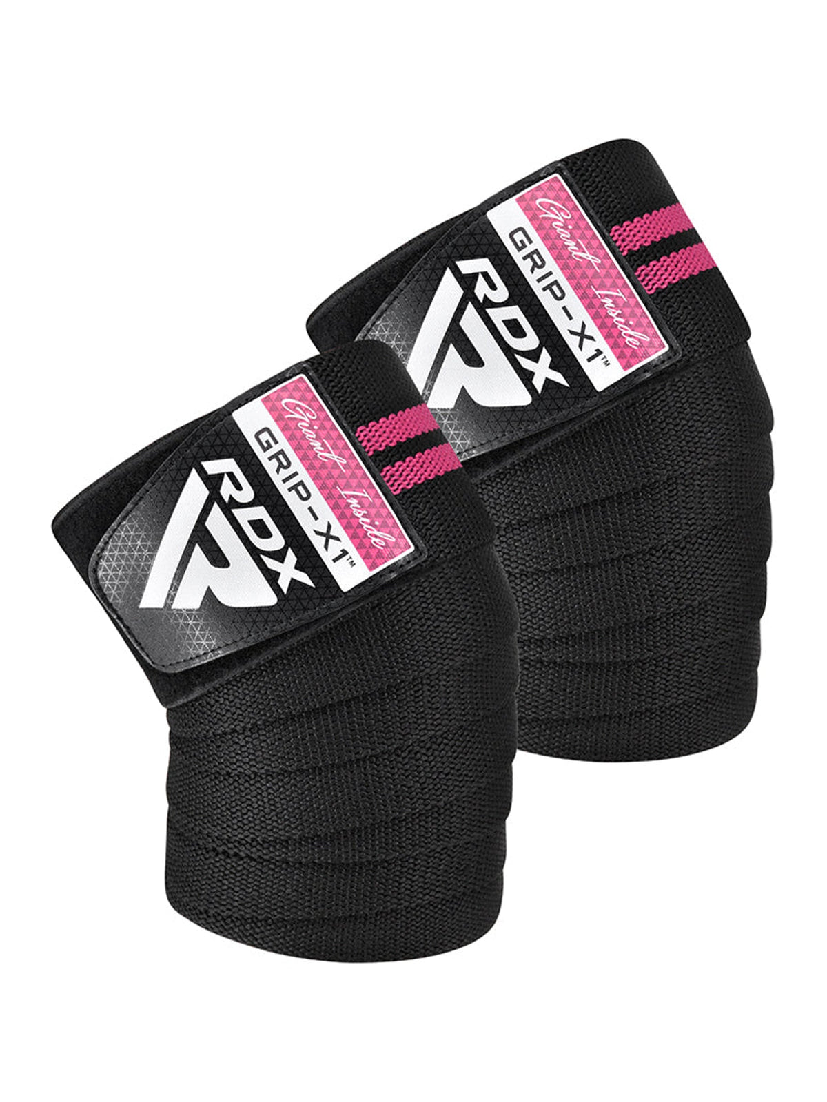 RDX KR11 Gym Knee Wrap - Black/Pink