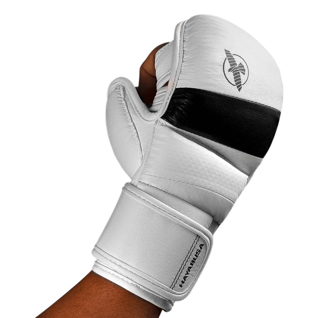 Hayabusa T3 7oz Hybrid Gloves - White Front