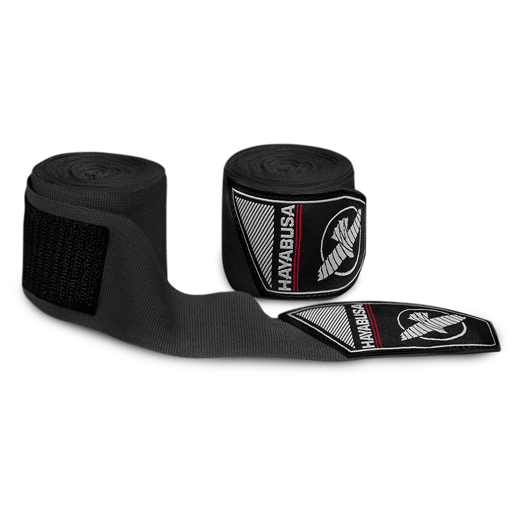 Hayabusa Perfect Stretch Youth Hand Wraps - Black Wrapped