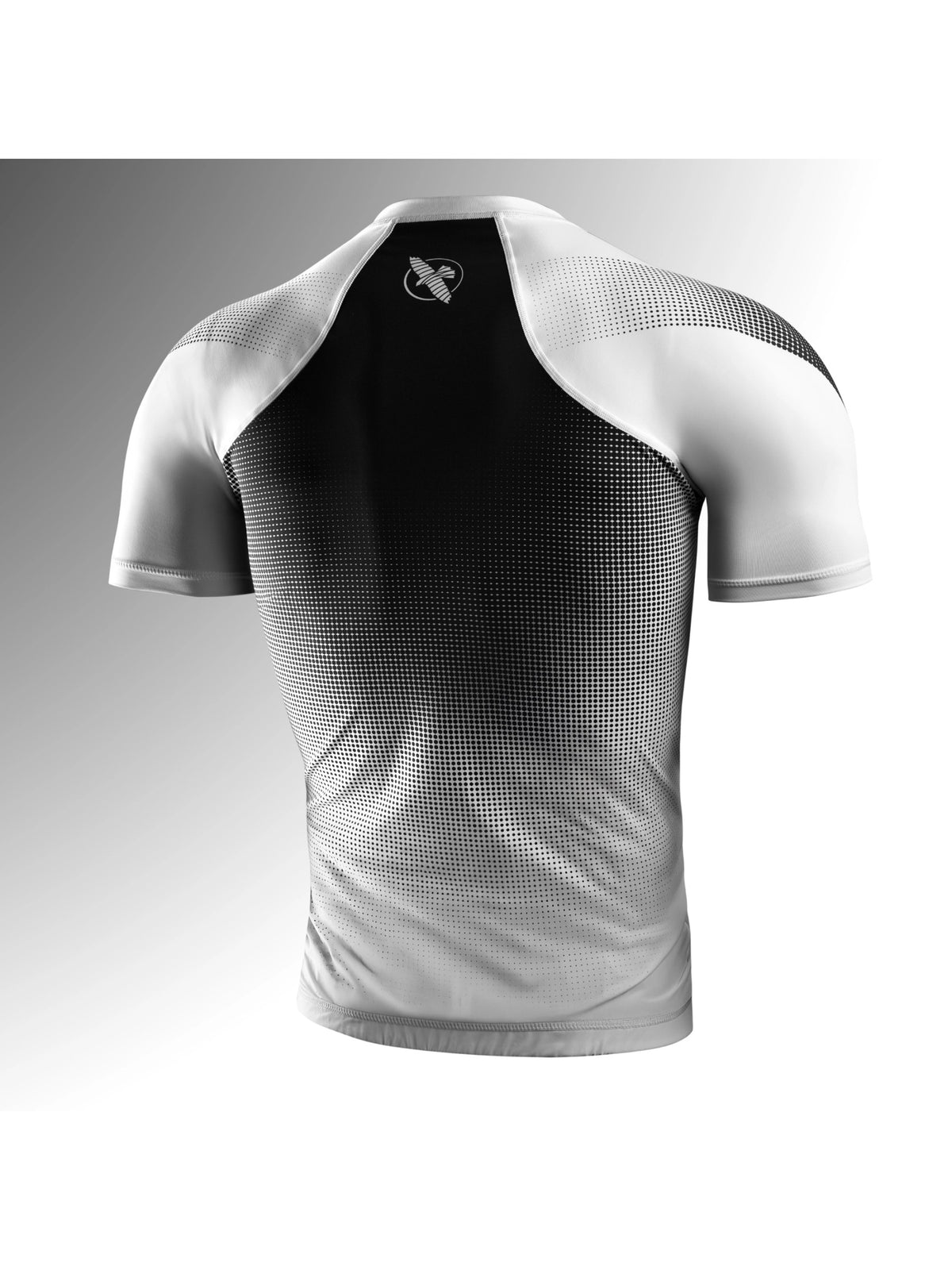 Hayabusa Men's Pro Ranked Short Sleeve Rash Guard, white, image 2