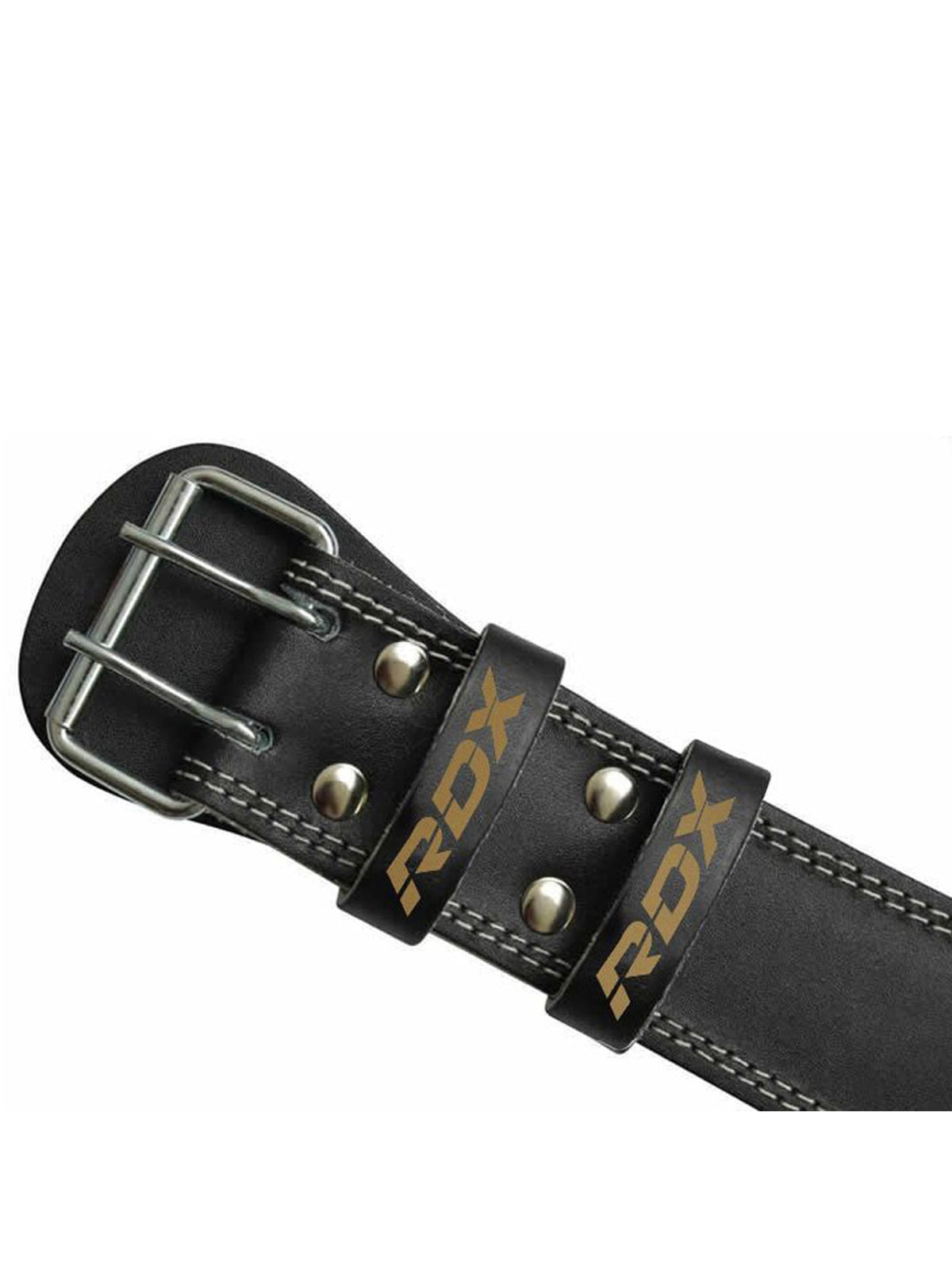 RDX 6 Inch Leather Gym Belt - Black