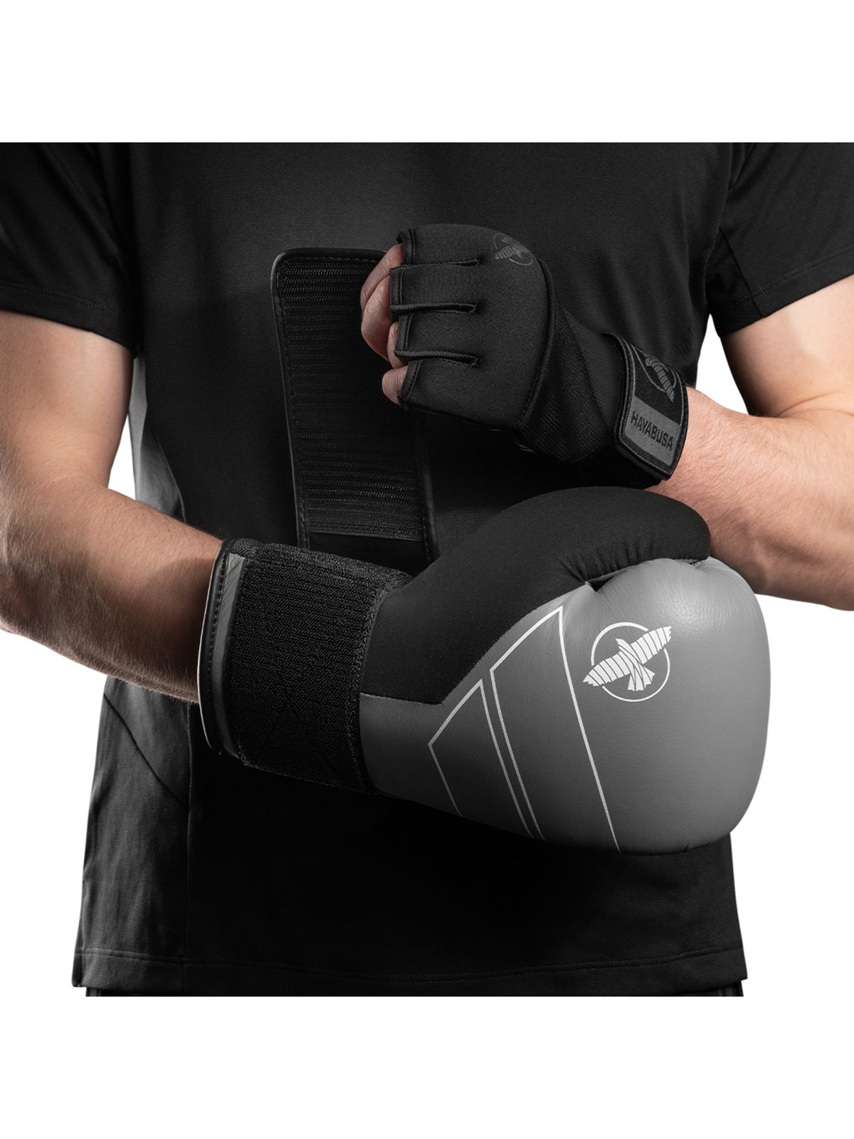 Hayabusa S4 Leather Boxing Gloves, grey, image 5