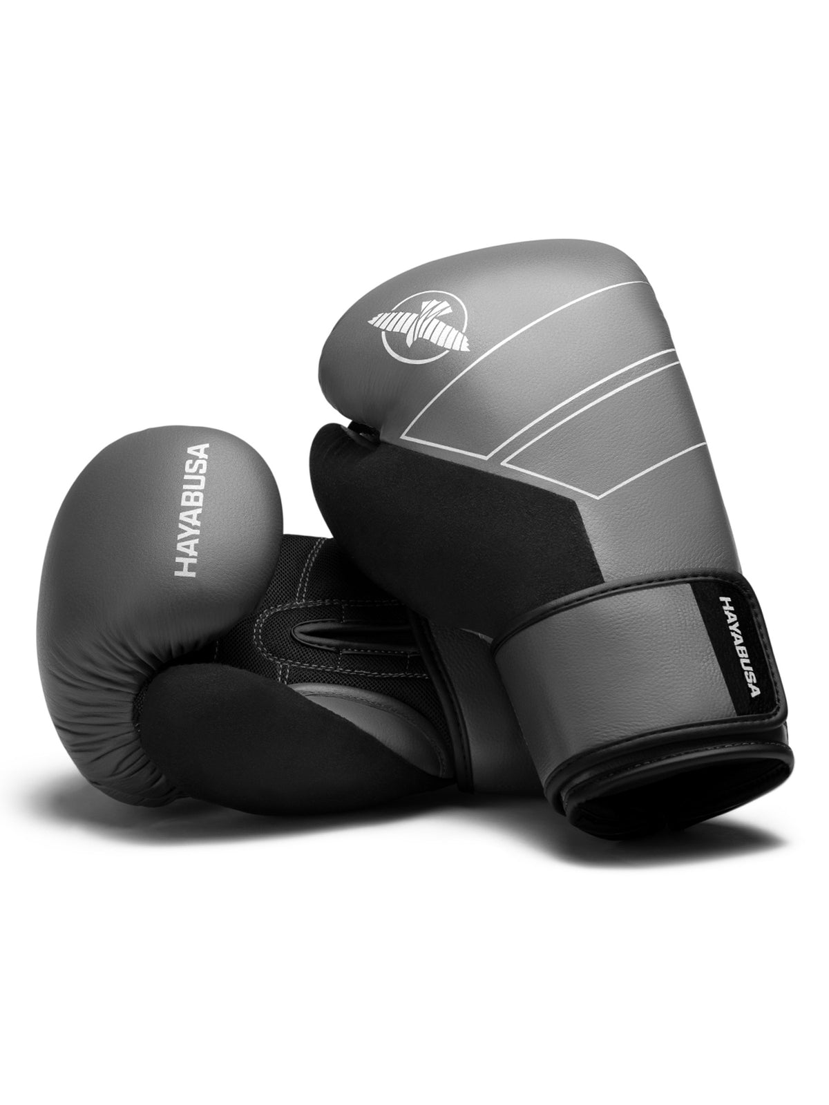 Hayabusa S4 Leather Boxing Gloves, grey, image 2
