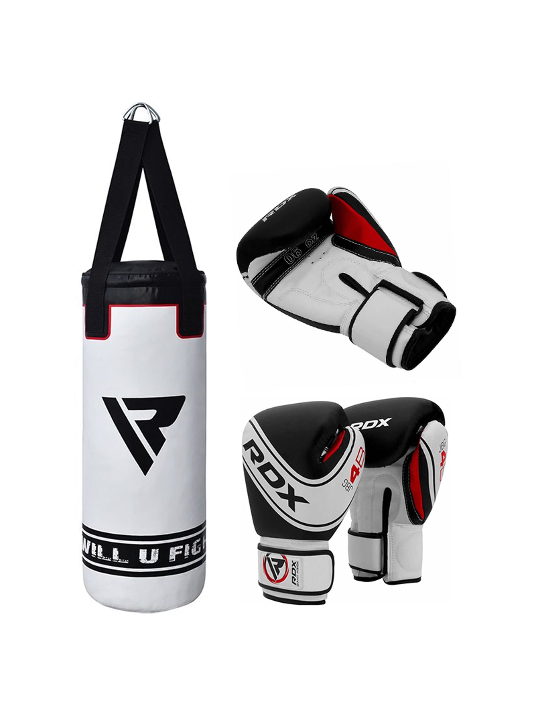 RDX 4W 2ft Robo Kids Punch Bag with Gloves Set in use