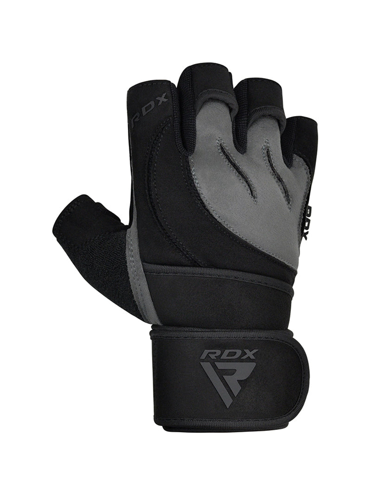 RDX L4 Open Finger Weightlifting Gym Gloves - Gray