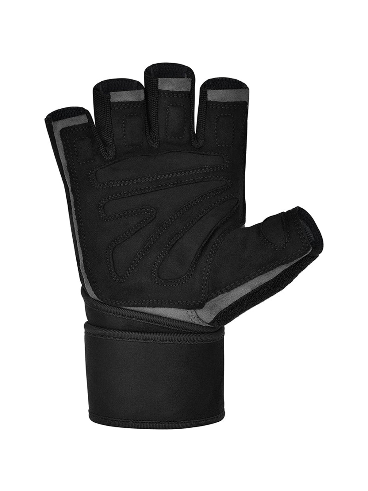 RDX L4 Open Finger Weightlifting Gym Gloves - Gray