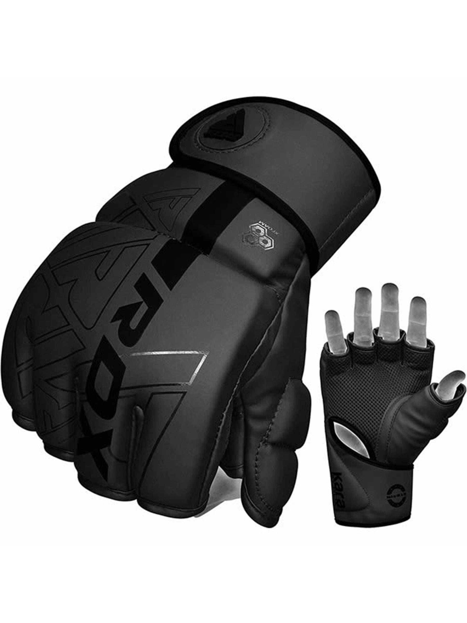 RDX F6 KARA MMA Grappling Gloves - Black