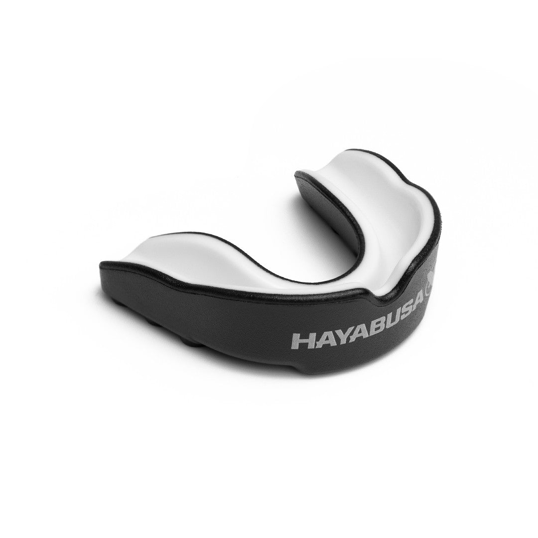 Hayabusa Combat Youth Mouth Guard - Black/White Fit
