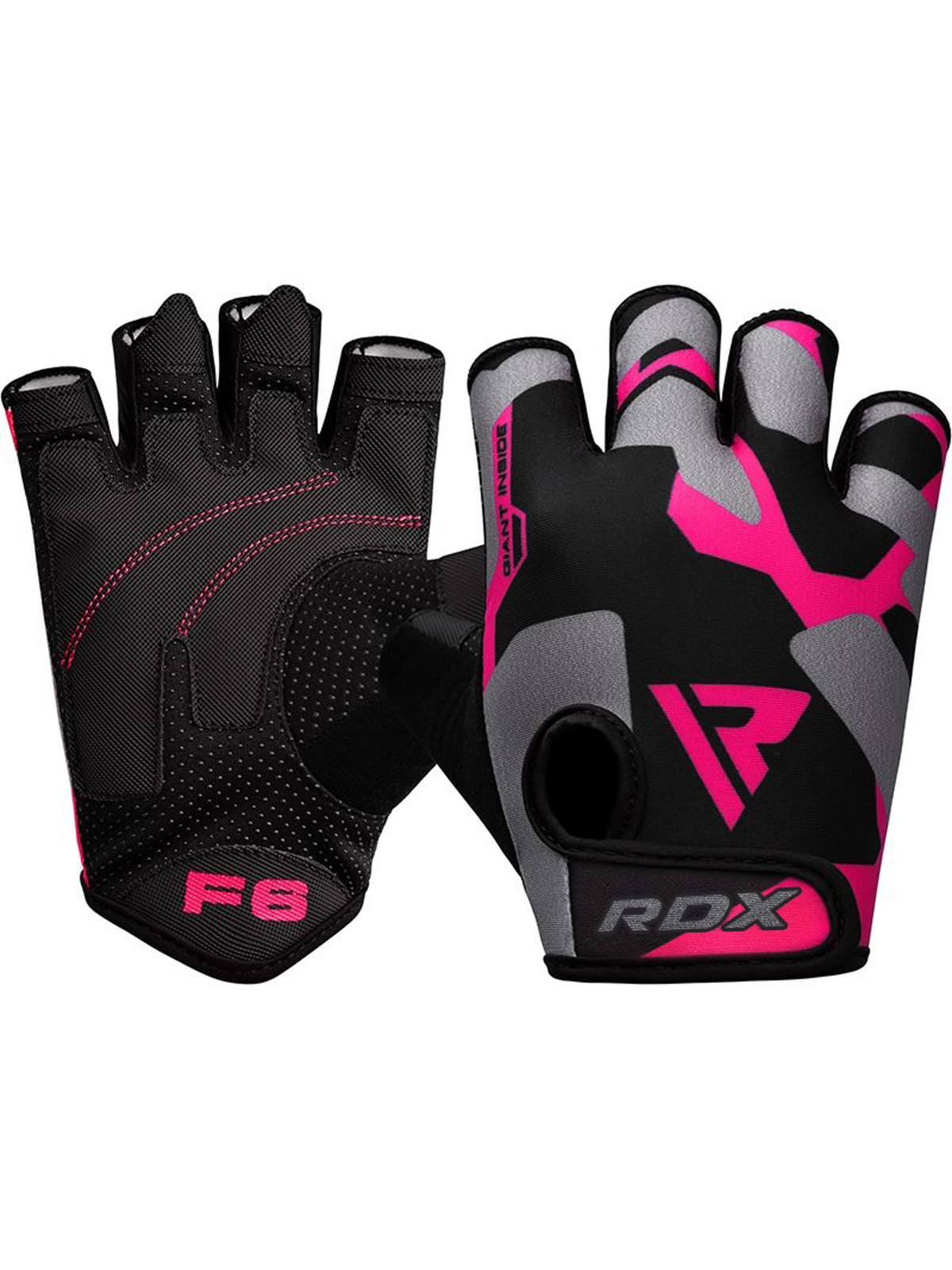 RDX F6 Pink Weightlifting Gym Gloves - Pink