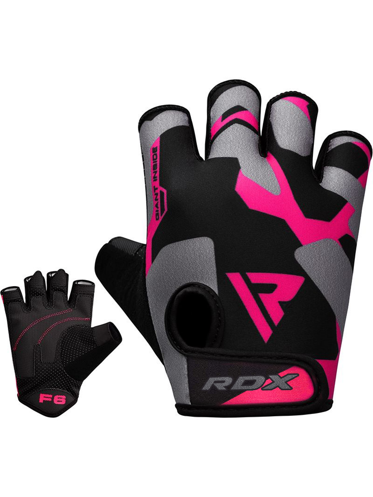 RDX F6 Pink Weightlifting Gym Gloves - Pink