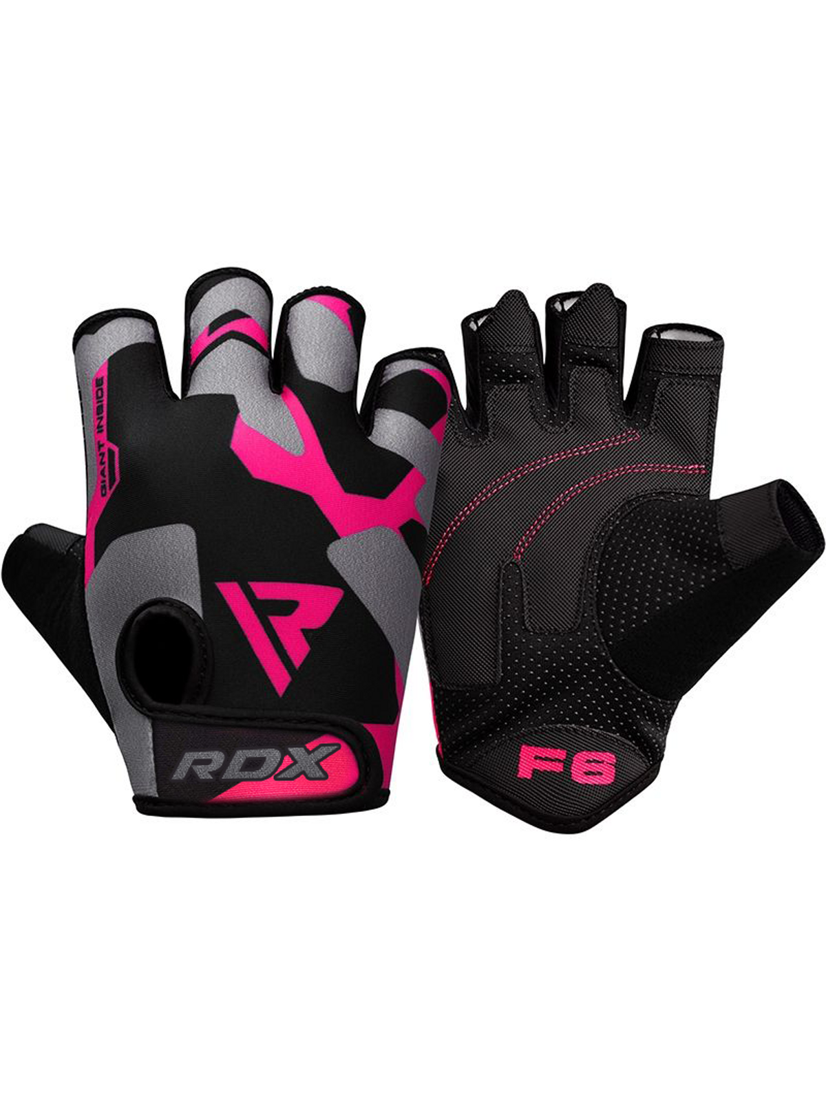 RDX F6 Pink Weightlifting Gym Gloves - Pink