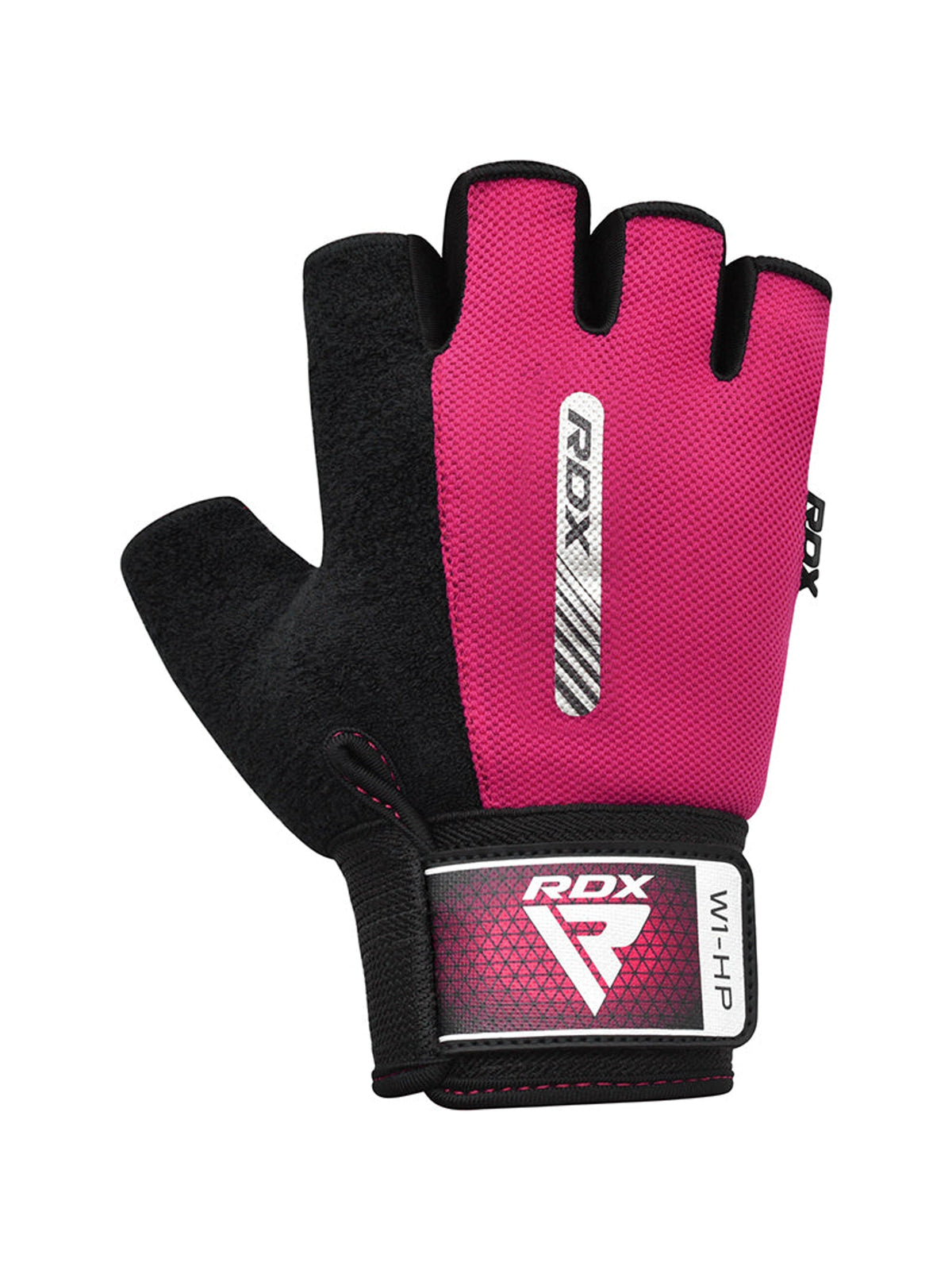 RDX W1H Half Finger Gym Workout Gloves, pink, main image