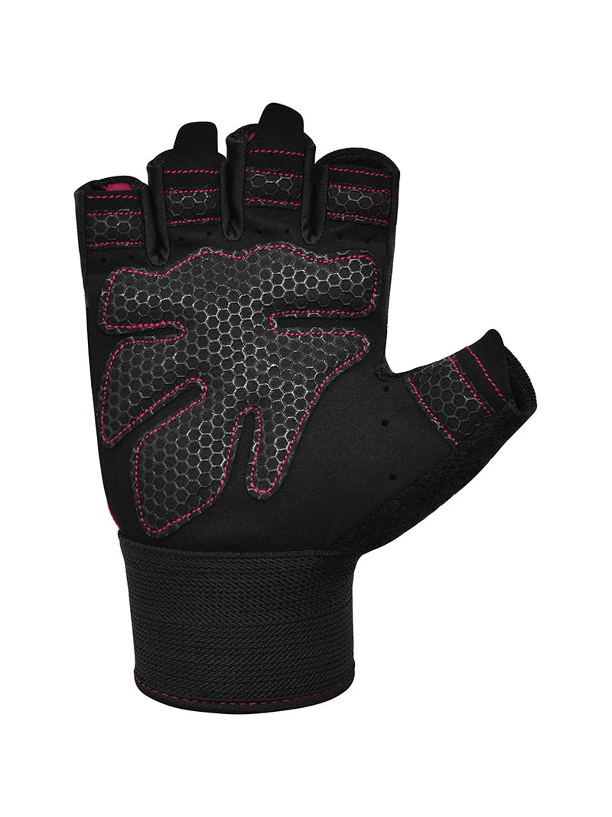 RDX W1H Half Finger Gym Workout Gloves, pink, image 2