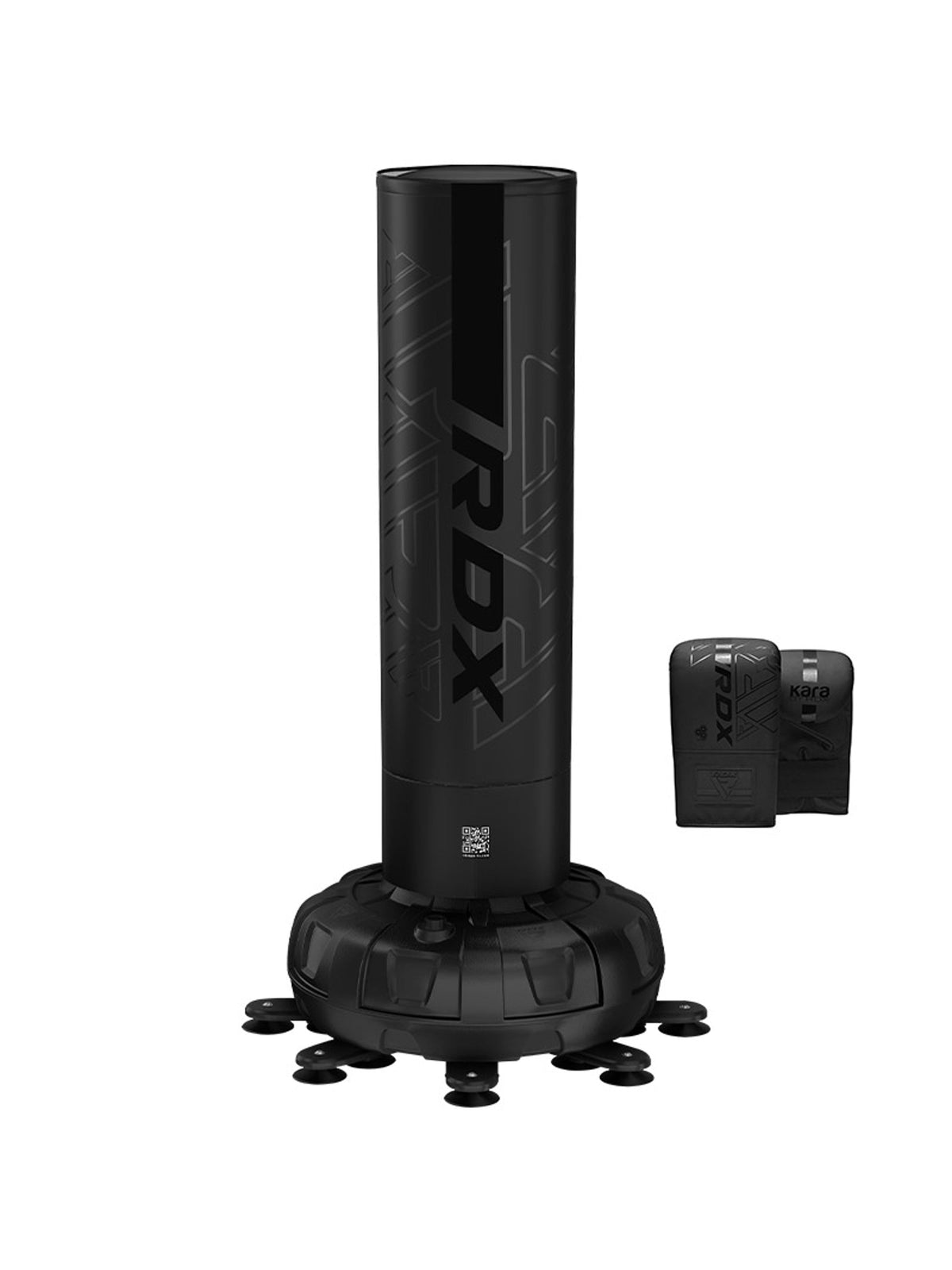 RDX F6 Kara 6ft Free-Standing Punch Bag & Mitts Set – Black