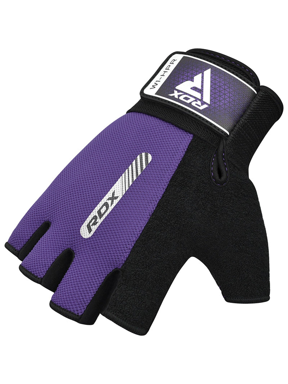 RDX W1H Half Finger Gym Workout Gloves, purple, image 2