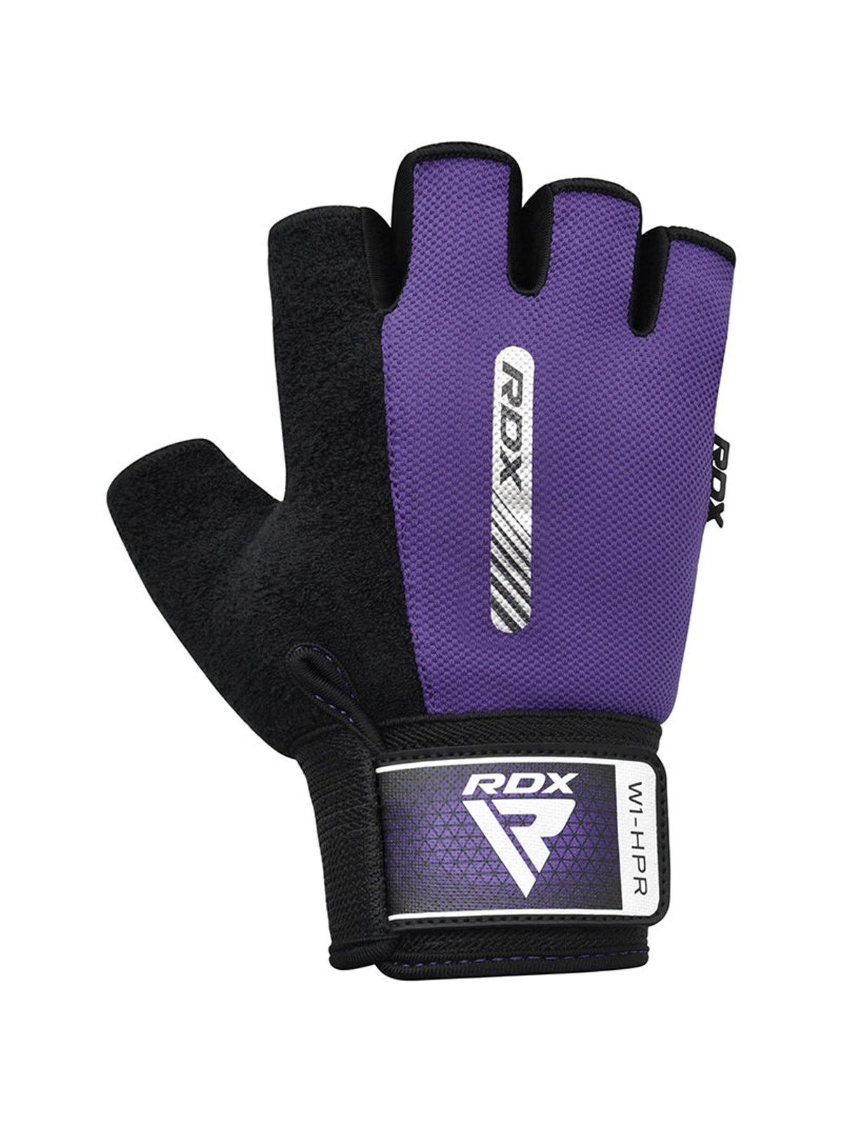 RDX W1H Half Finger Gym Workout Gloves, purple, main image