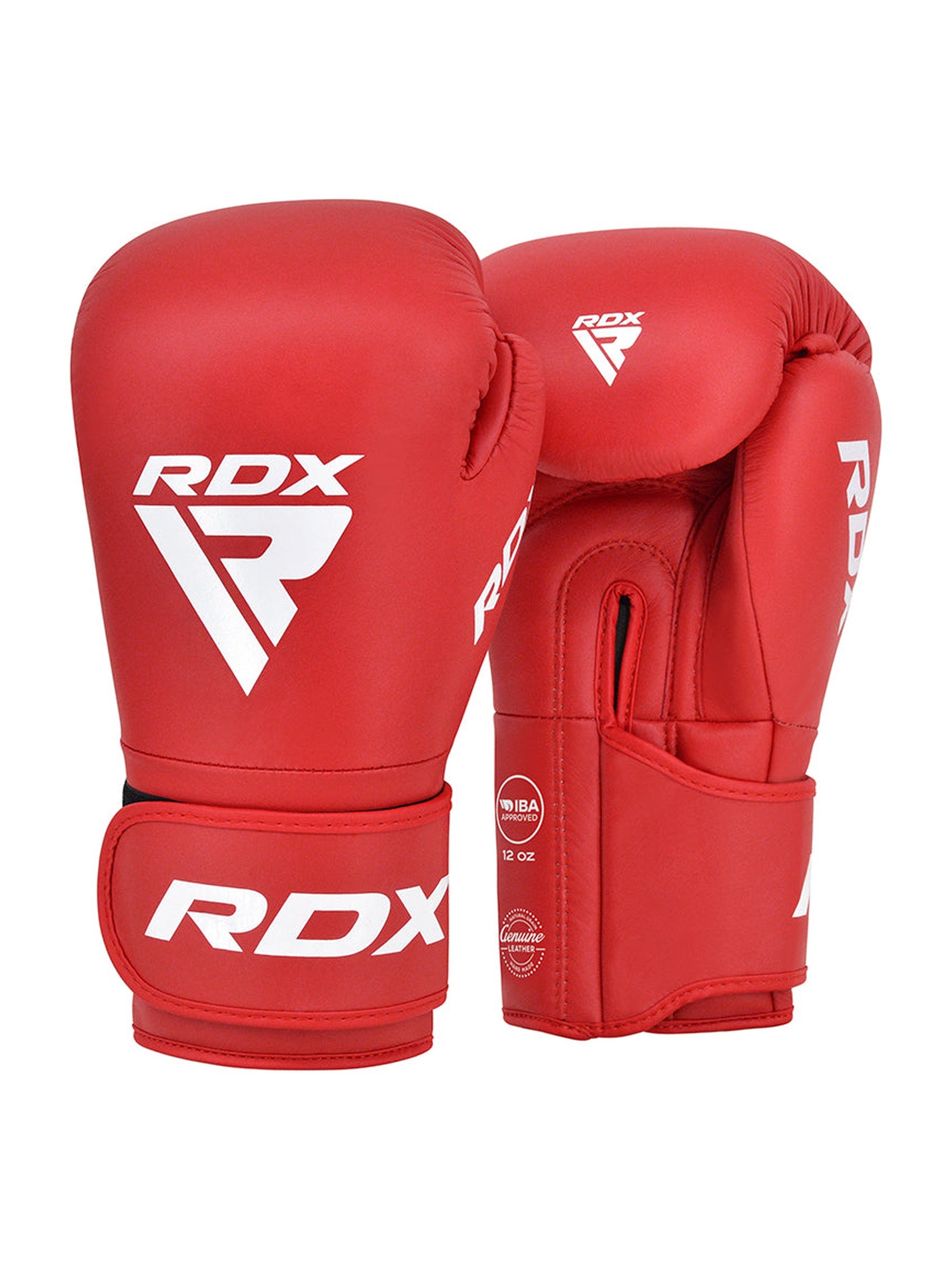 RDX IBA Boxing Gloves Red – wrist strap detail
