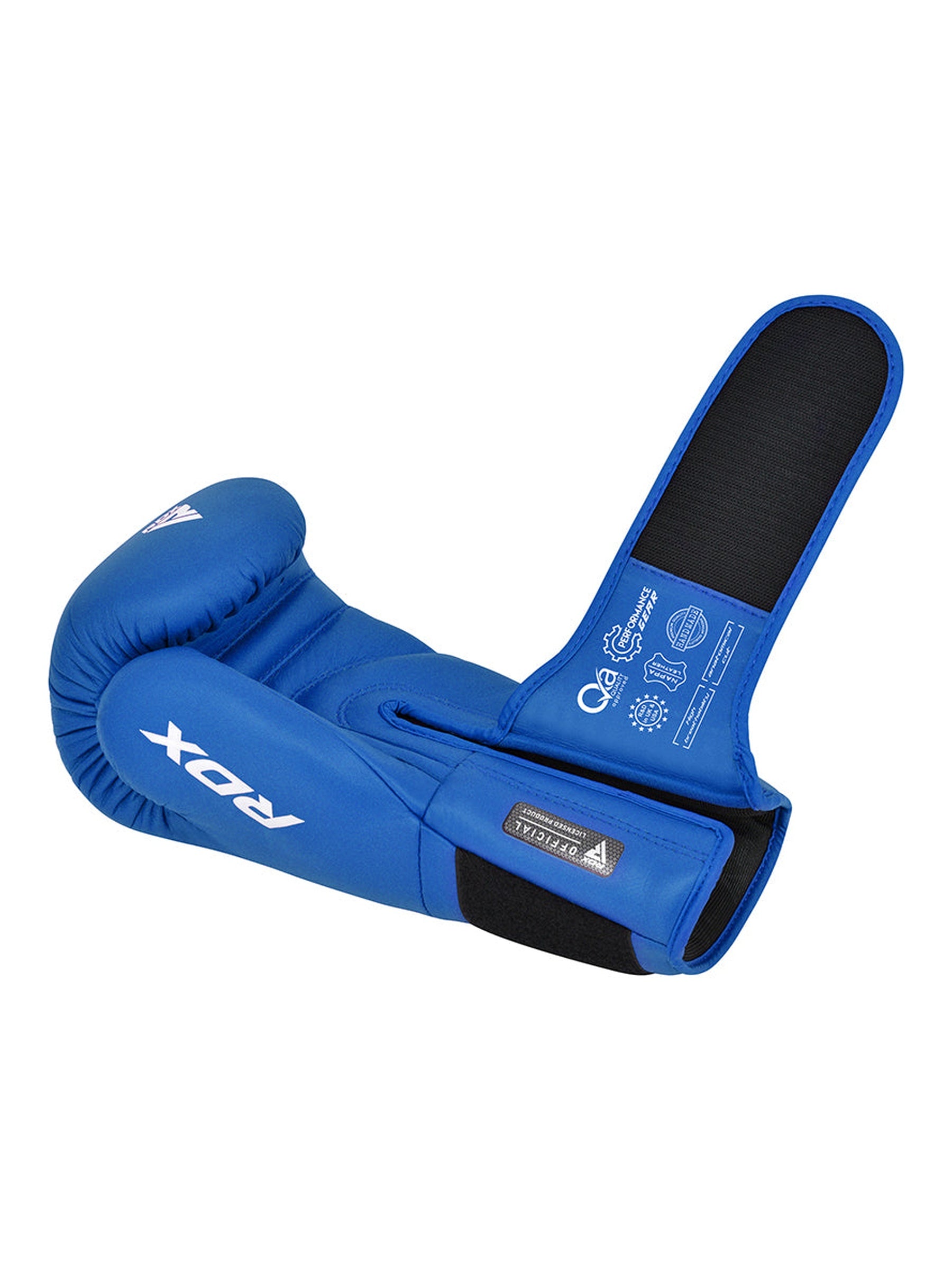 RDX IBA Boxing Gloves – Blue – side view