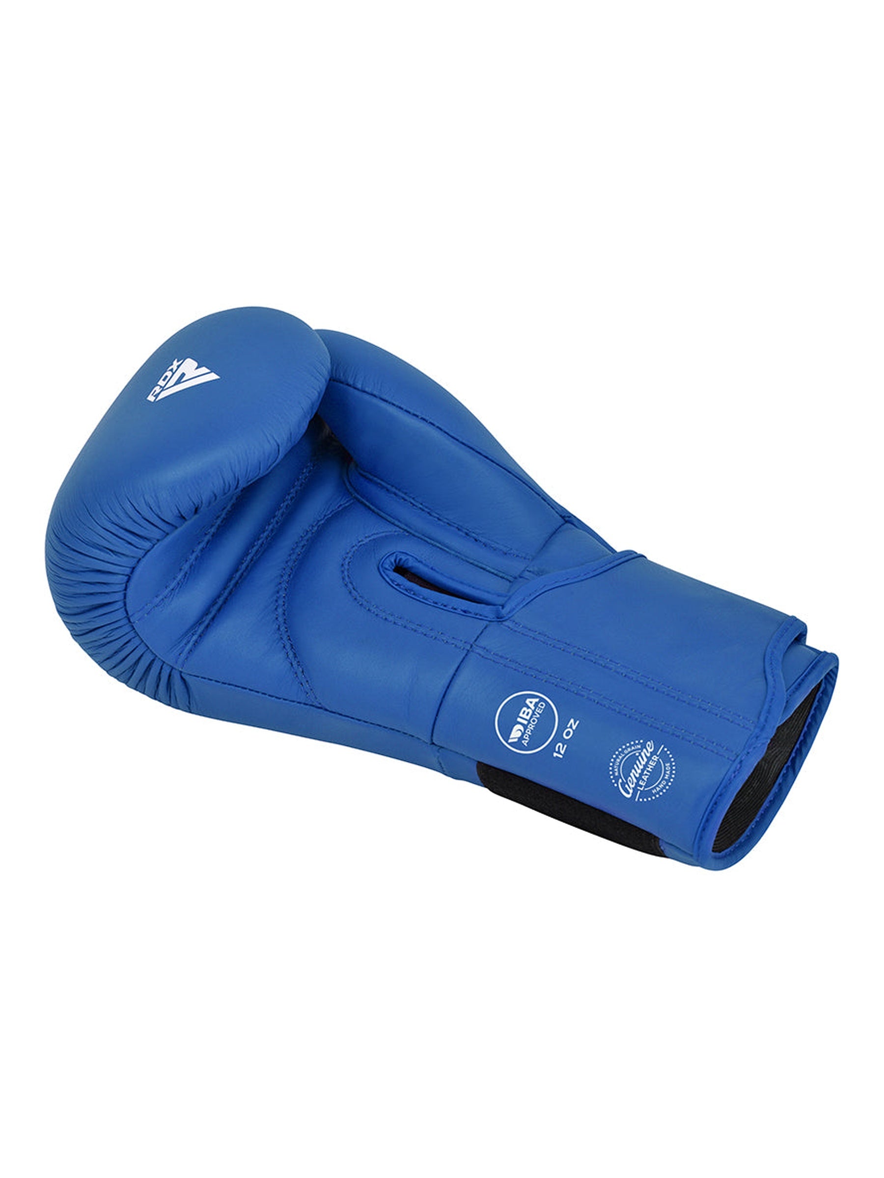 RDX IBA Boxing Gloves – Blue – feature close-up