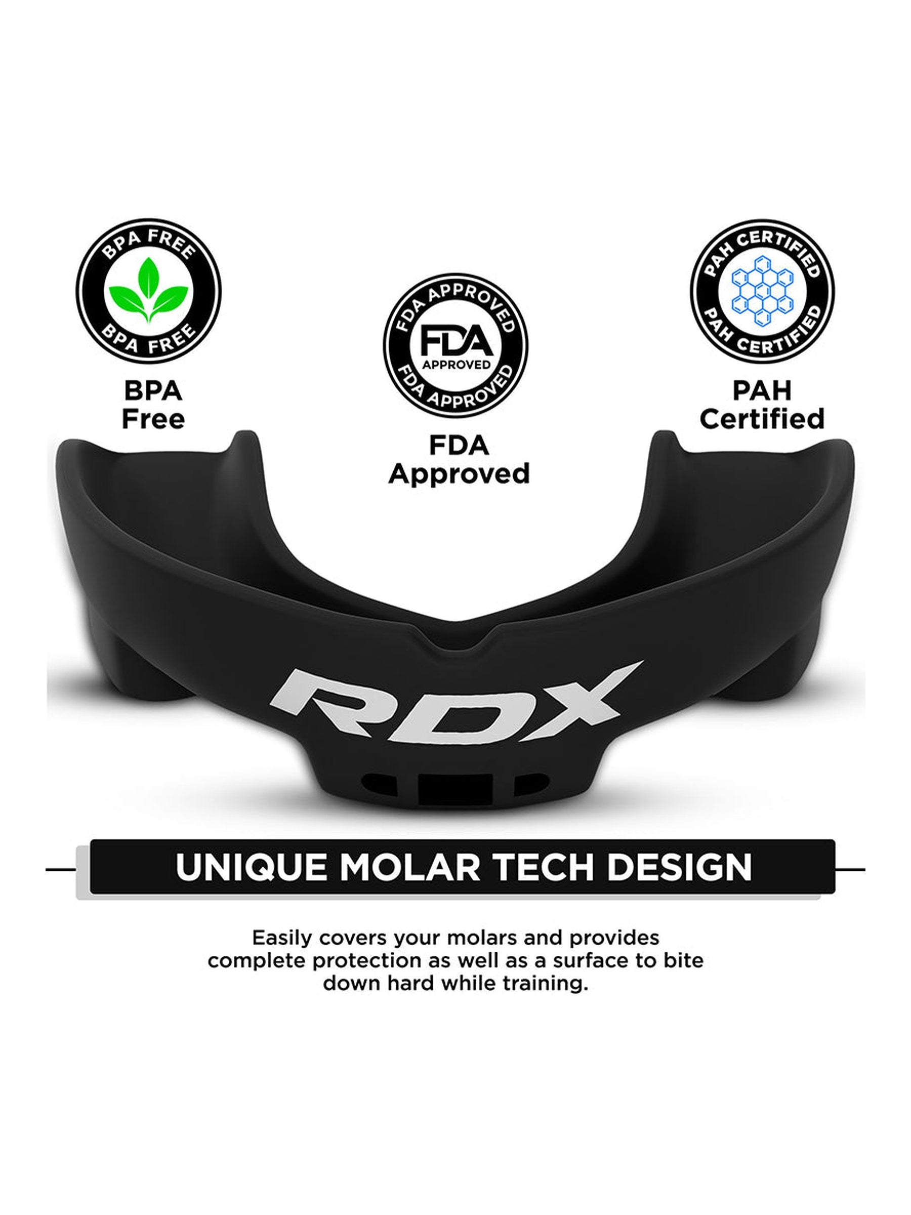 RDX 3W Mouth Guard – Boil & Bite Gum Shield for Boxing, MMA & Martial Arts | Multi-Color