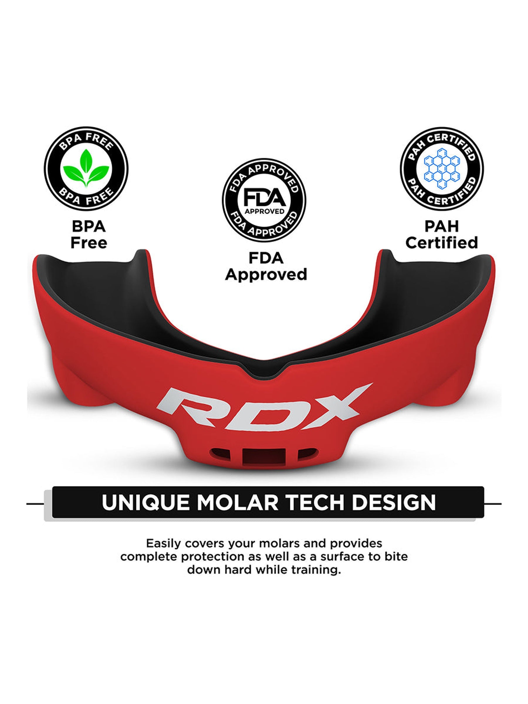 RDX 3W Mouth Guard – Boil & Bite Gum Shield for Boxing, MMA & Martial Arts | Multi-Color