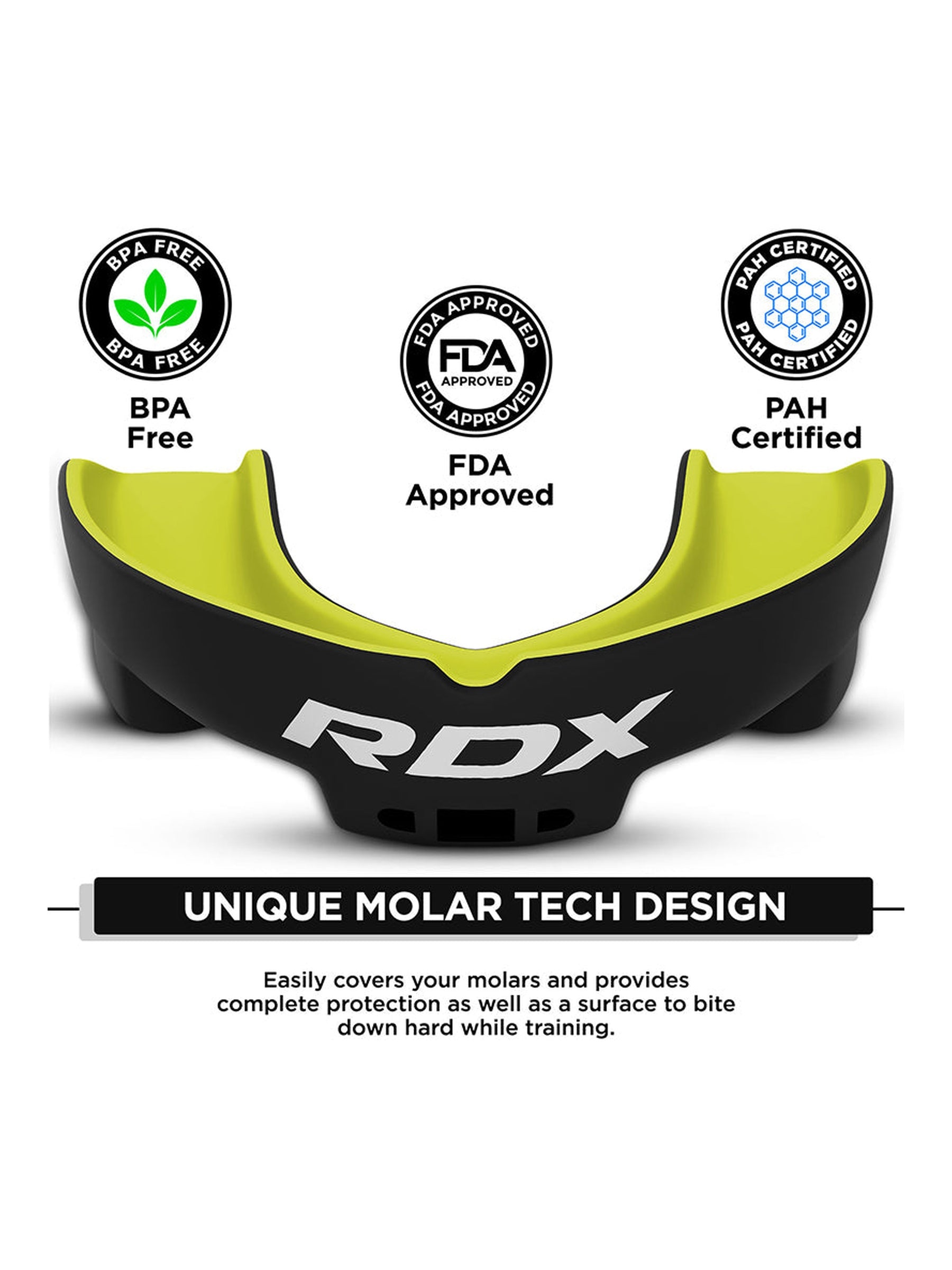 RDX 3W Mouth Guard – Boil & Bite Gum Shield for Boxing, MMA & Martial Arts | Multi-Color