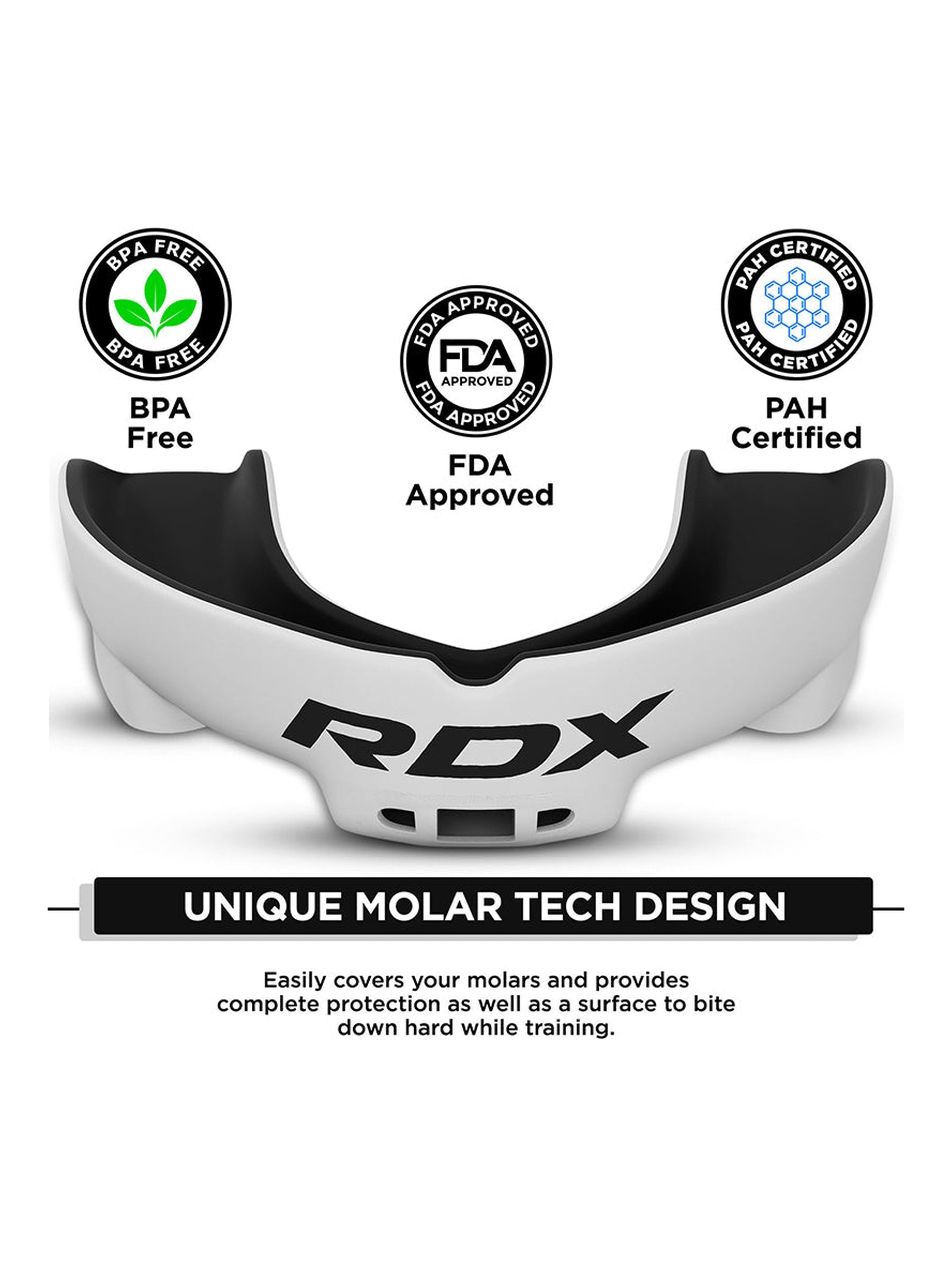 RDX 3W Mouth Guard – Boil & Bite Gum Shield for Boxing, MMA & Martial Arts | Multi-Color
