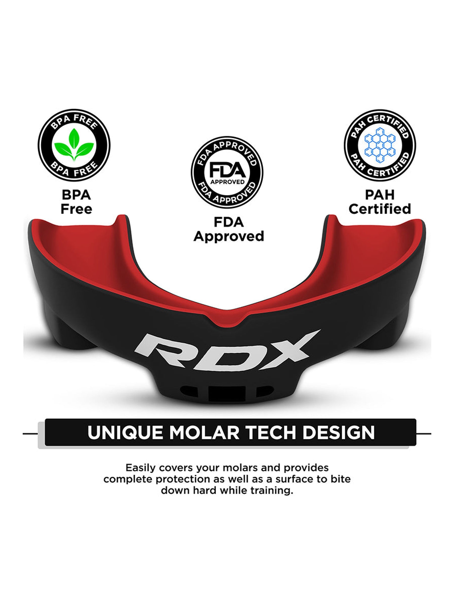 RDX 3W Mouth Guard – Boil & Bite Gum Shield for Boxing, MMA & Martial Arts | Multi-Color