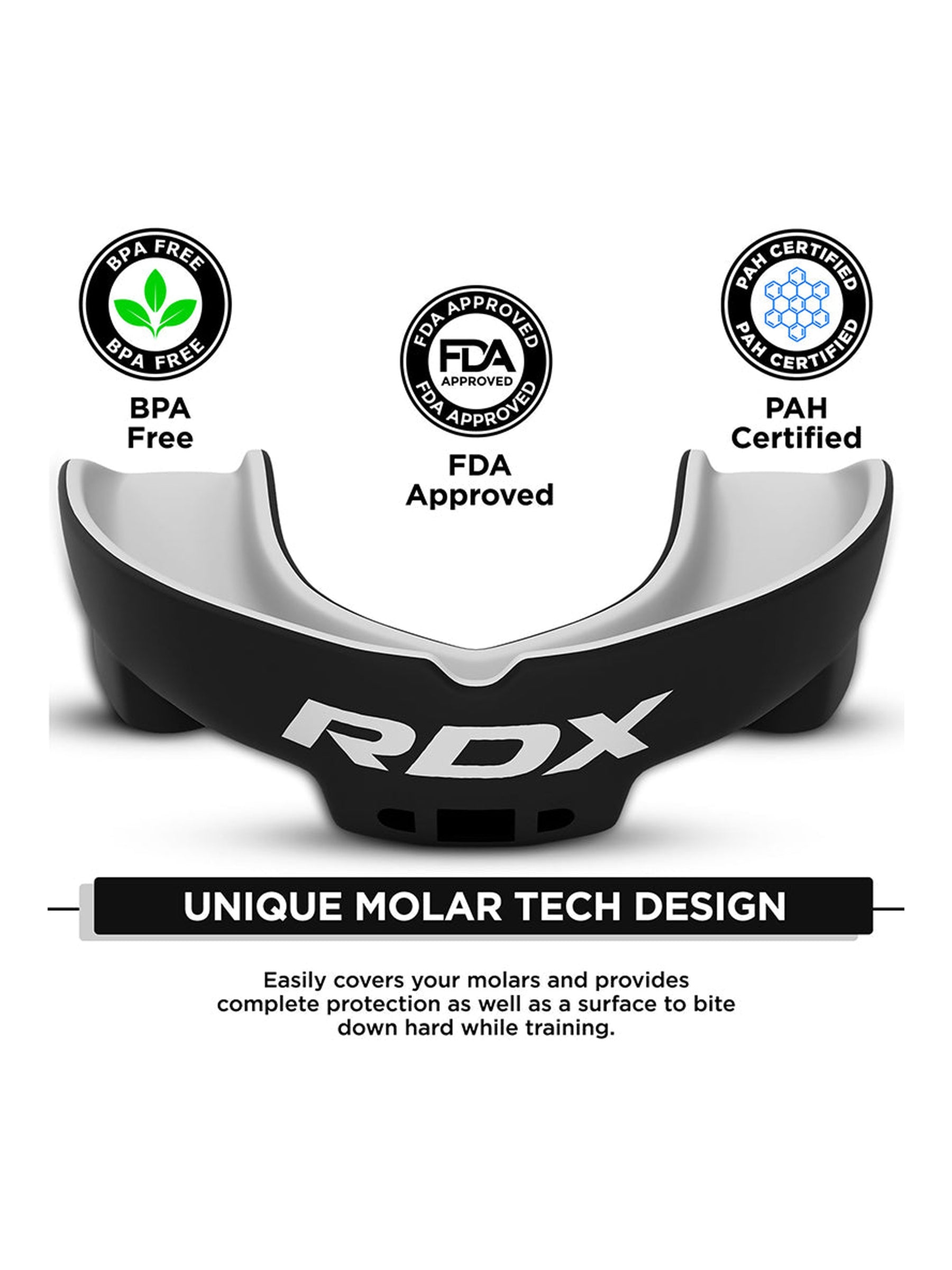 RDX 3W Mouth Guard – Boil & Bite Gum Shield for Boxing, MMA & Martial Arts | Multi-Color