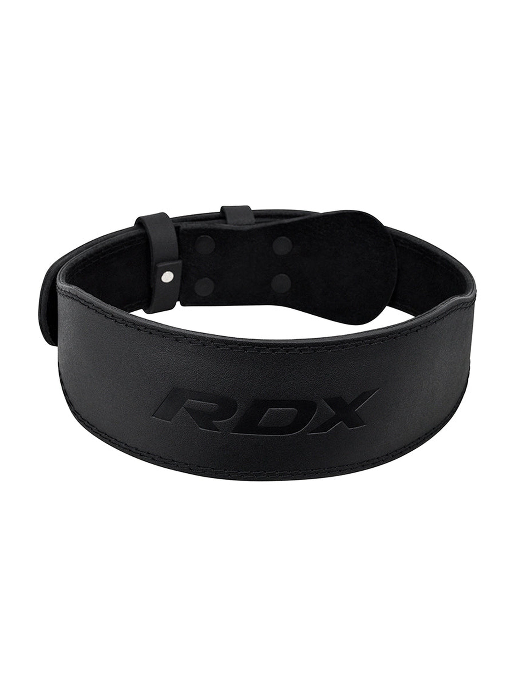 RDX 4 Inch Leather Weightlifting Gym Belt – Suede Cowhide Back Support | S–3XL