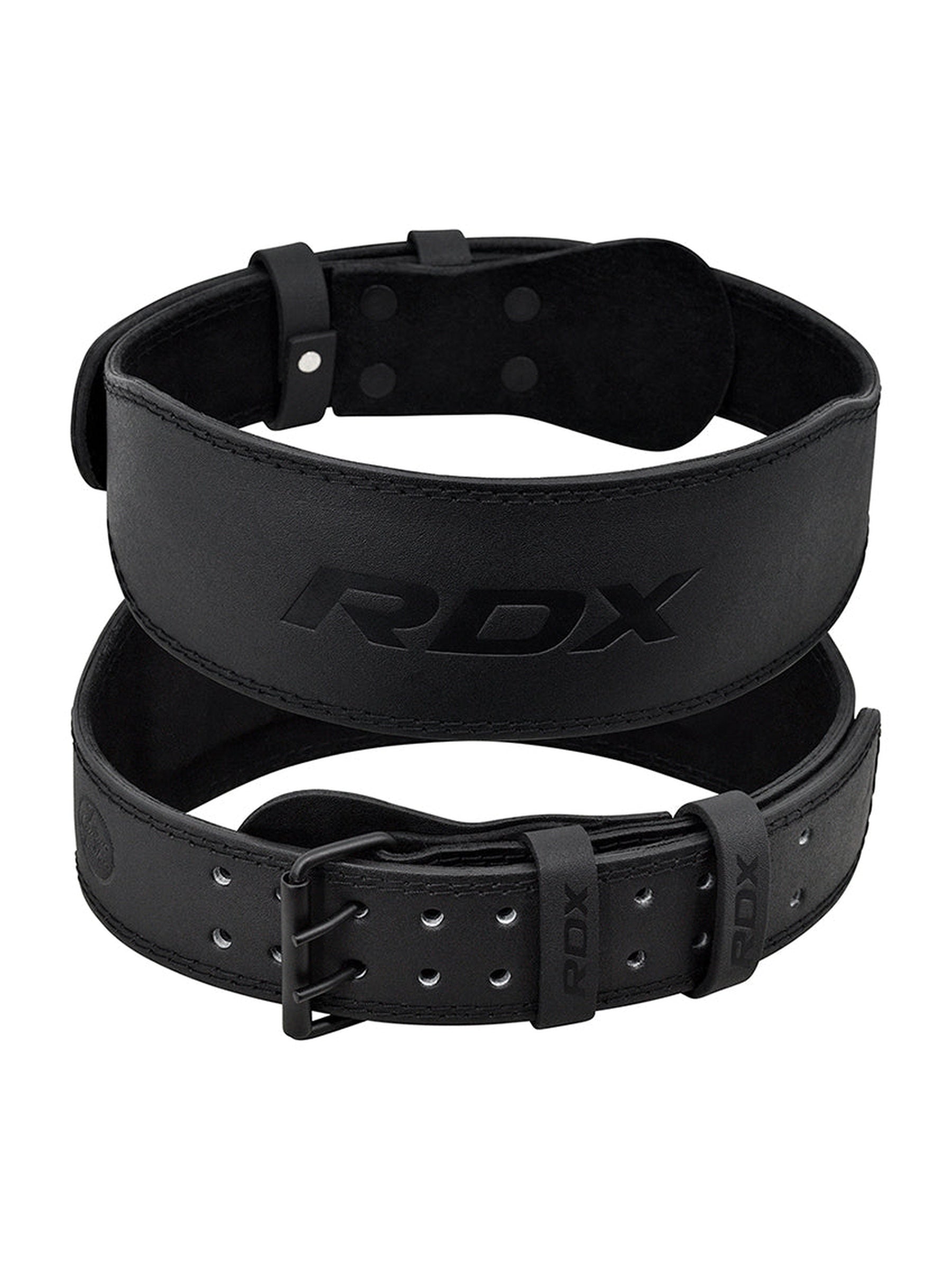 RDX 4 Inch Leather Weightlifting Gym Belt – Suede Cowhide Back Support | S–3XL