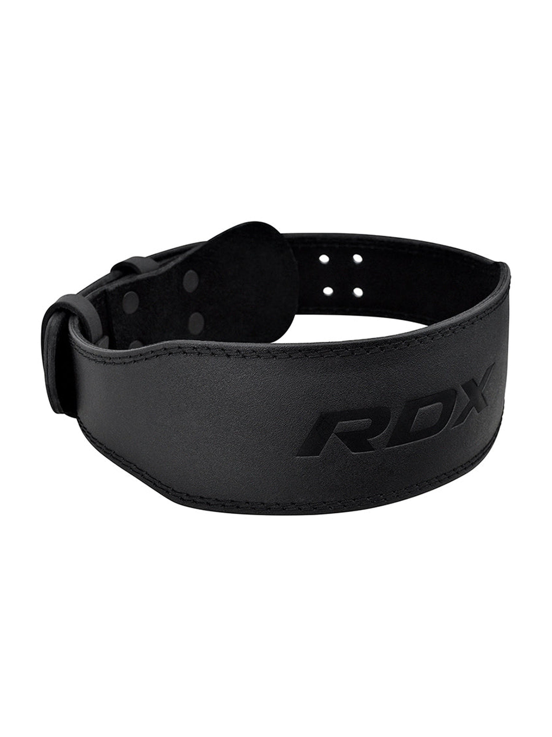 RDX 4 Inch Leather Weightlifting Gym Belt – Suede Cowhide Back Support | S–3XL