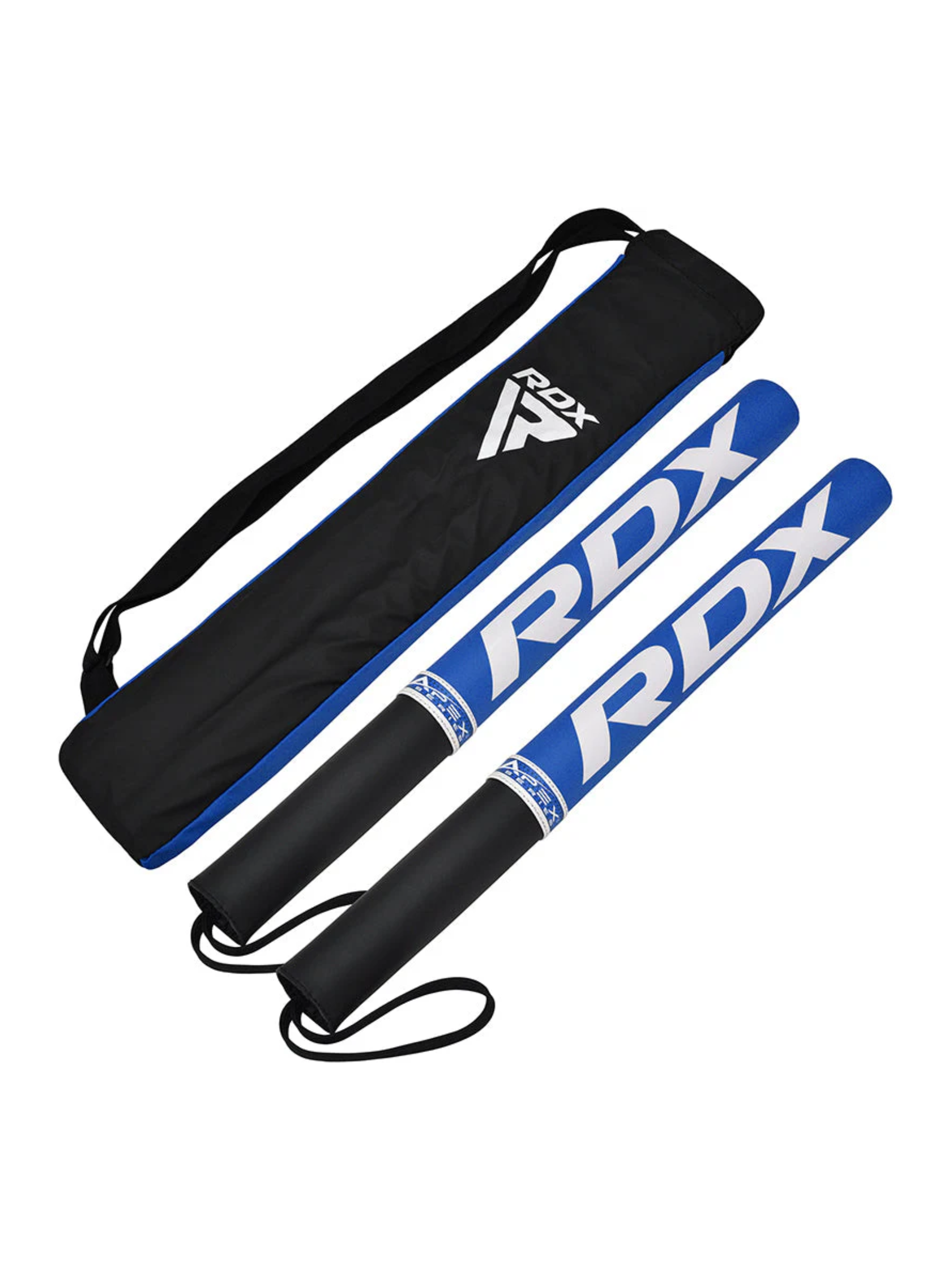 RDX APEX Precision Sticks Red Blue – stitching and padding detail
